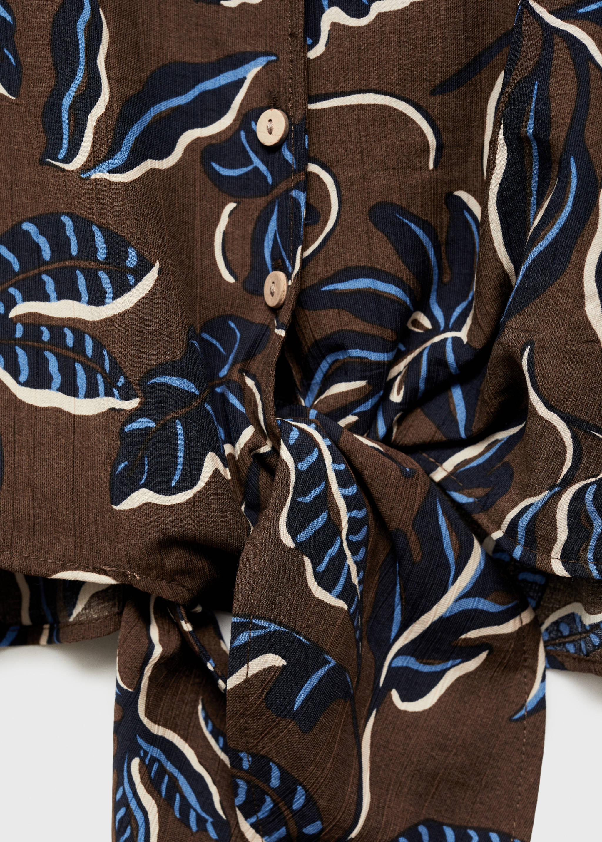 Camisa crop estampada nudo - Detalle del artículo 0