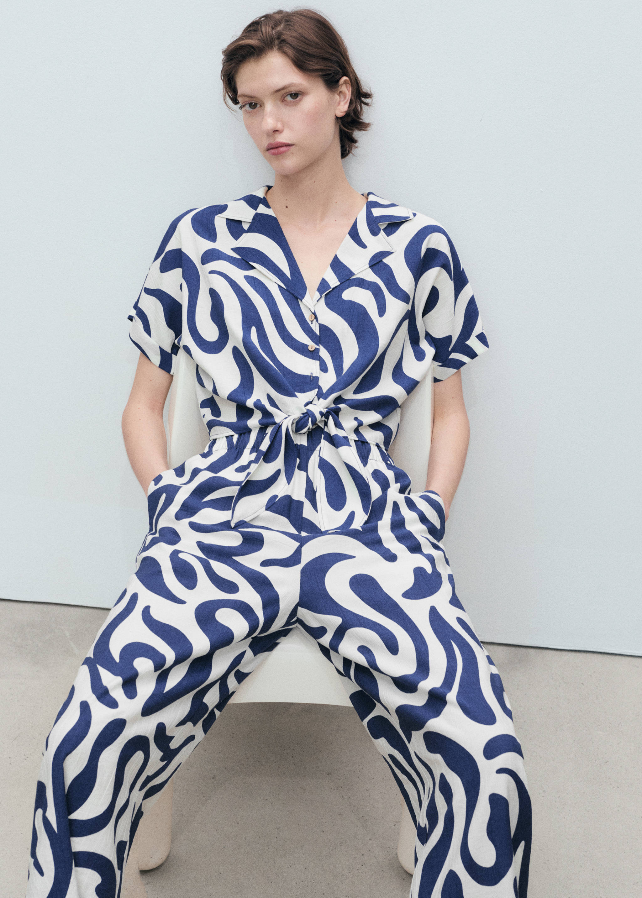 Printed culotte trousers - Details of the article 6