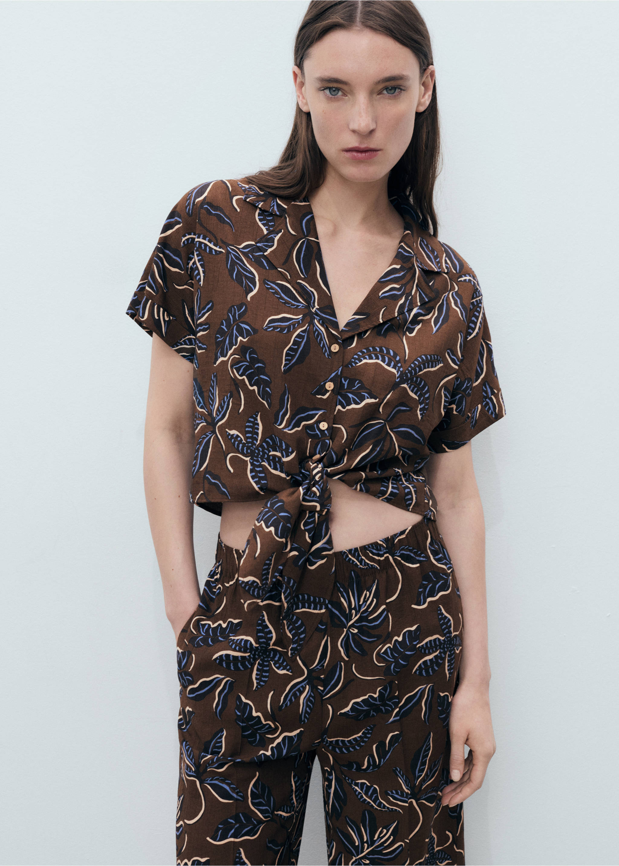 Jupe-culotte imprimée - Détail de l'article 1, Marron. Ref: 87048647-00.