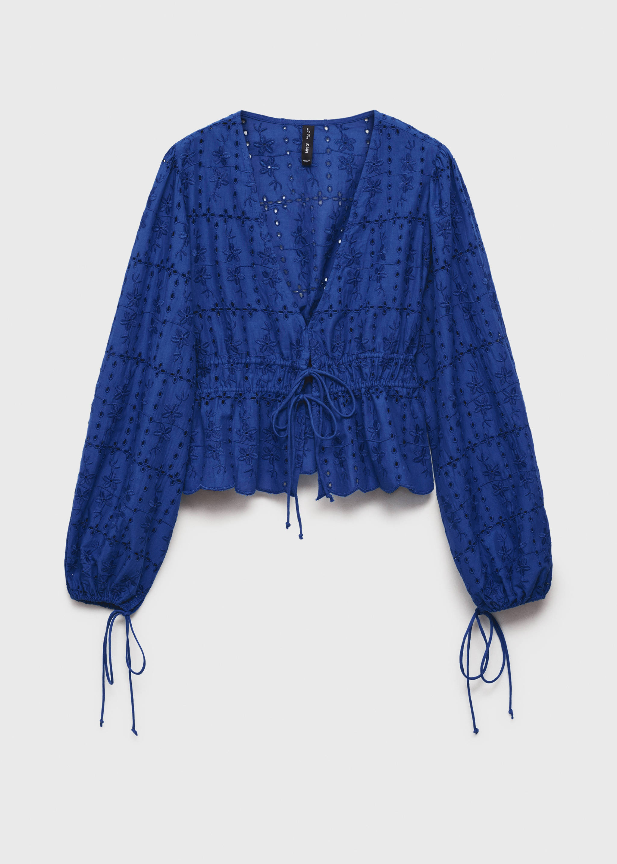 English embroidery blouse with bows - Article without model