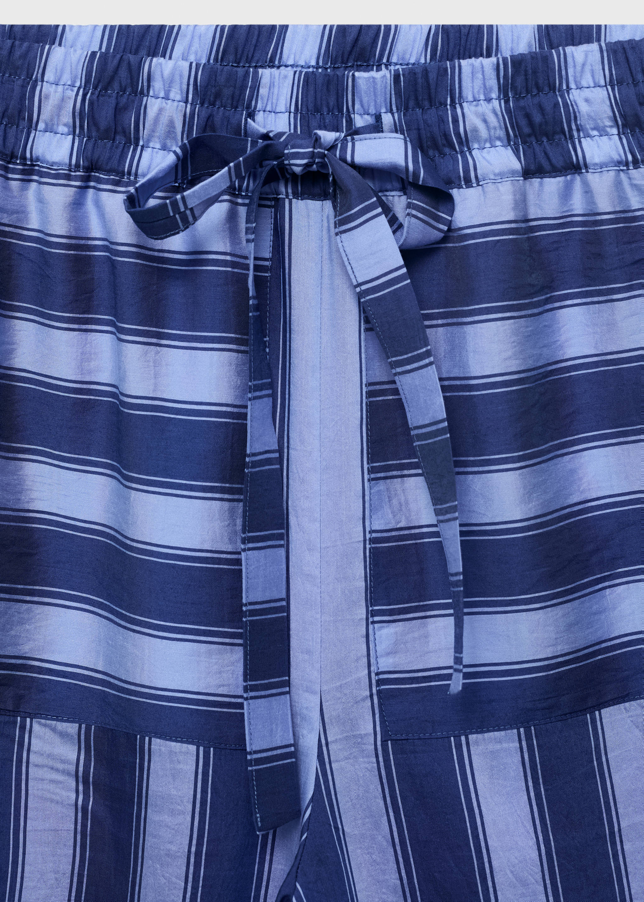 Woven lyocell trousers with two-tone stripes - Details of the article 8