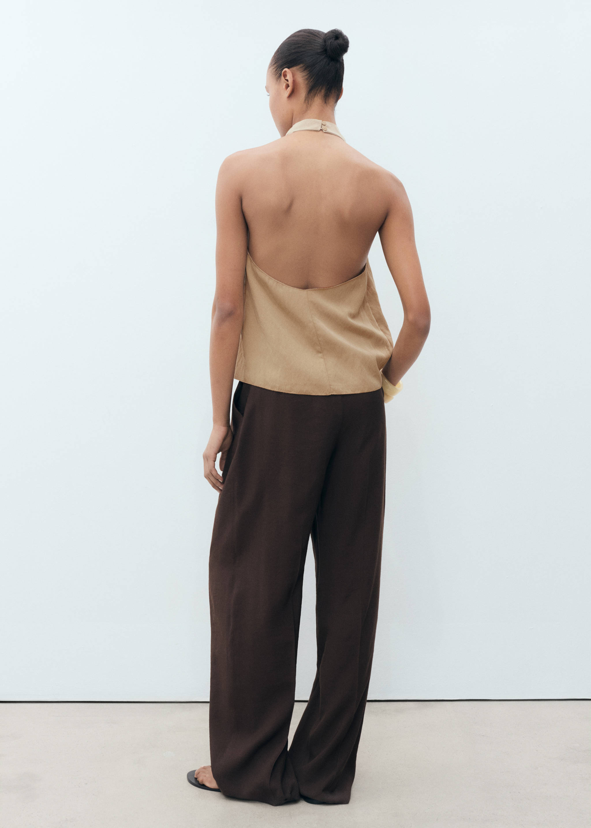 Lyocell top with draped neck - Reverse of the article