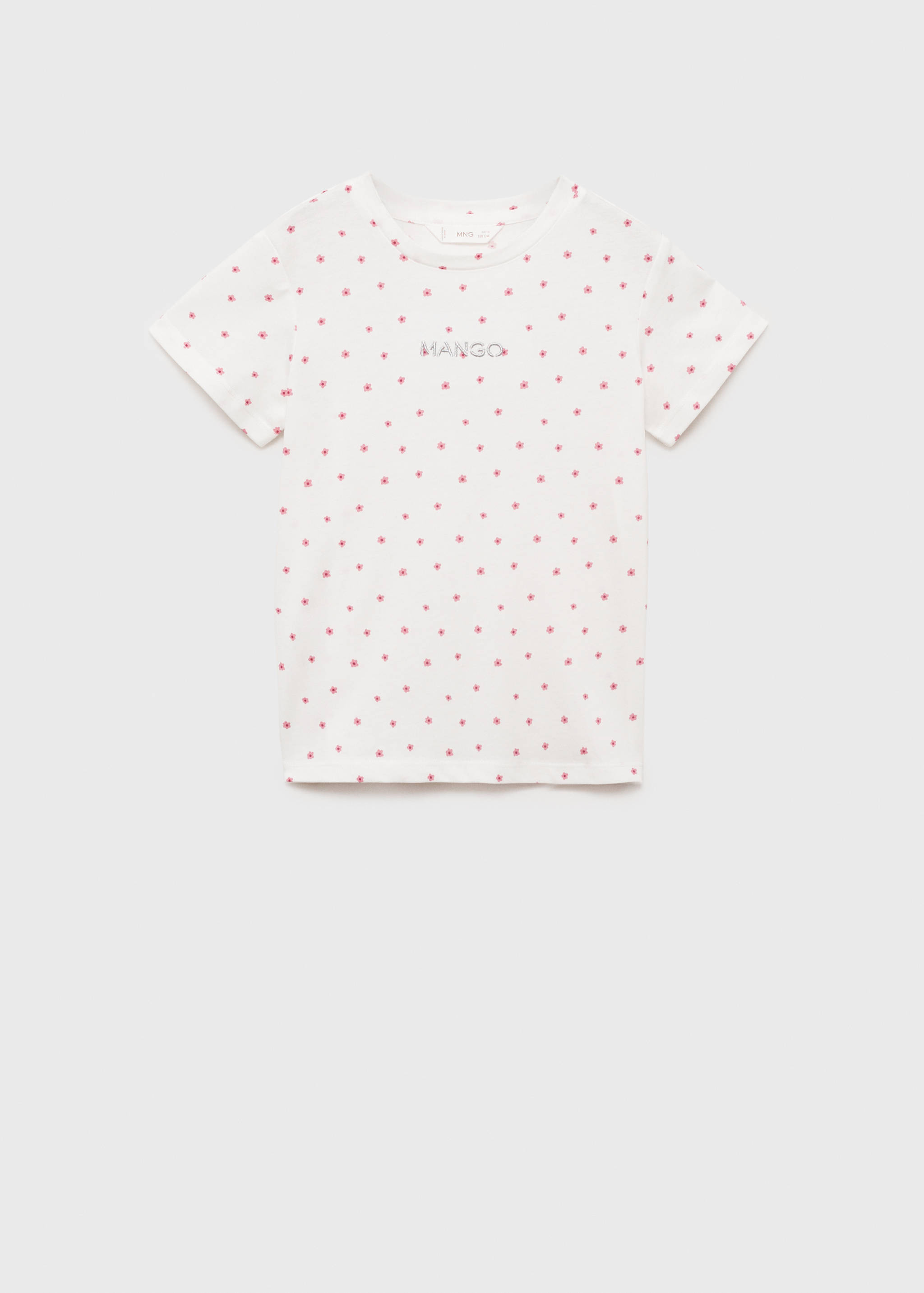 Embroidered detail print t-shirt - Article without model