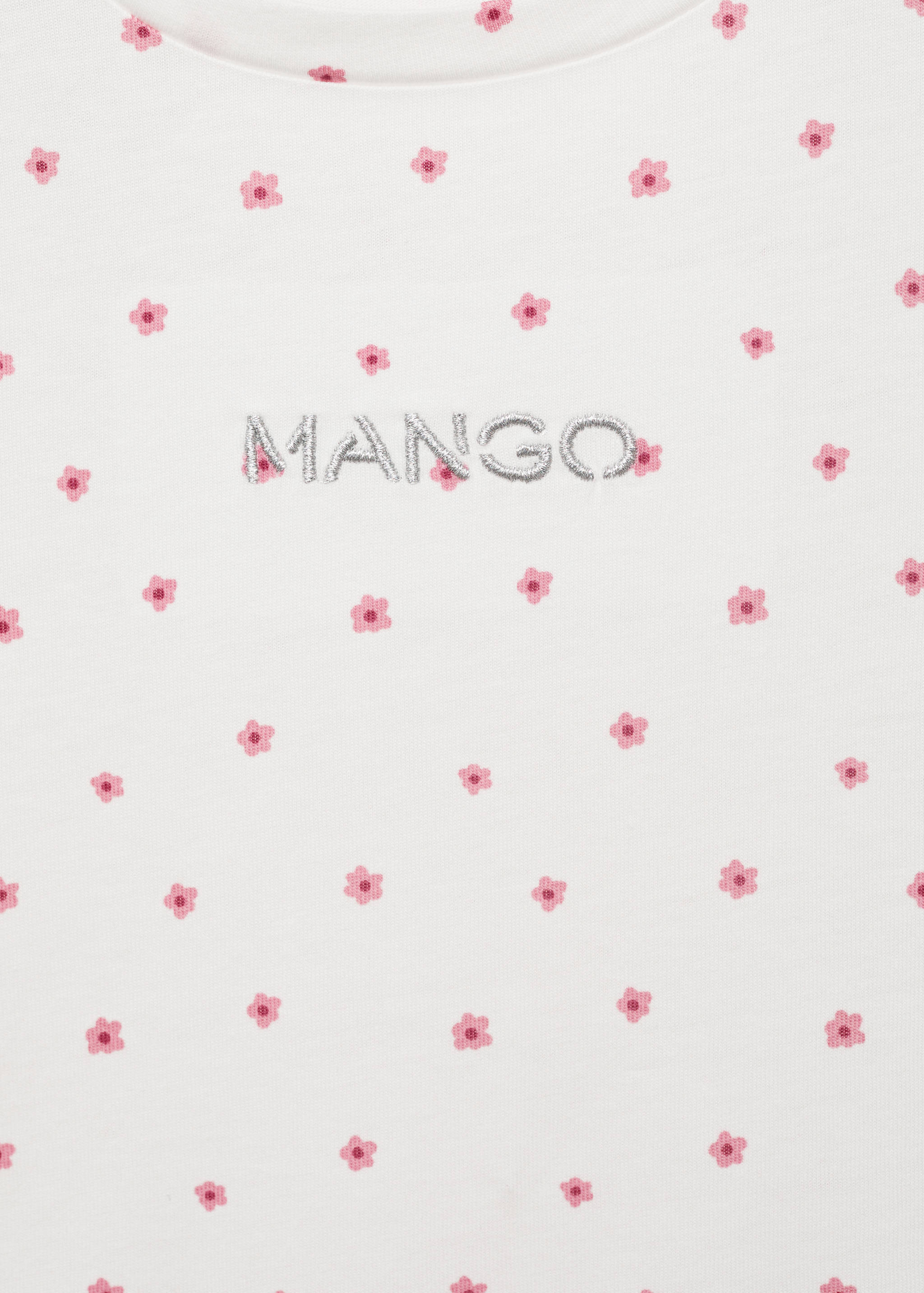 Embroidered detail print t-shirt - Details of the article 8