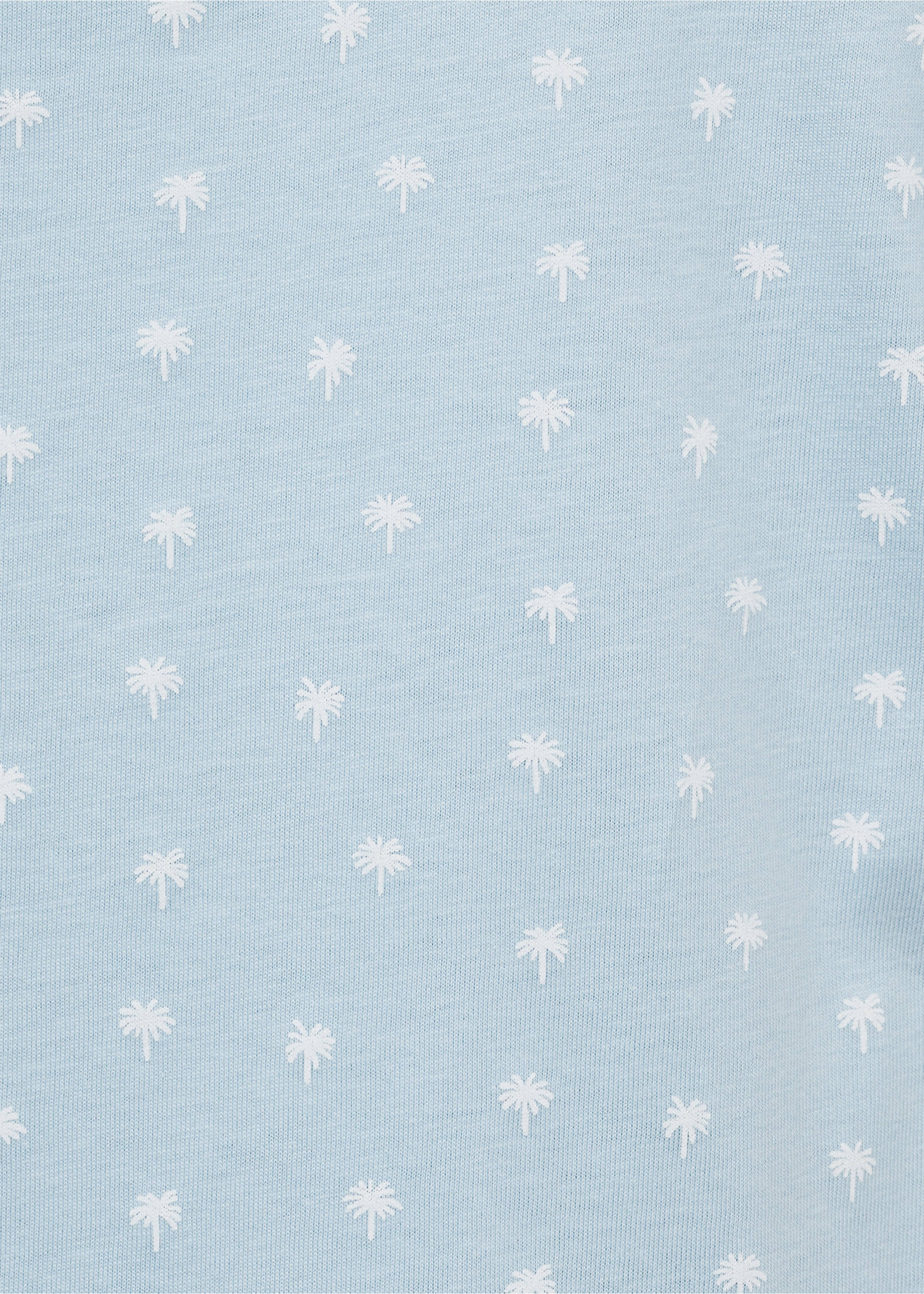 Embroidered detail print t-shirt - Details of the article 0, Sky Blue. Ref: 87049064-00.