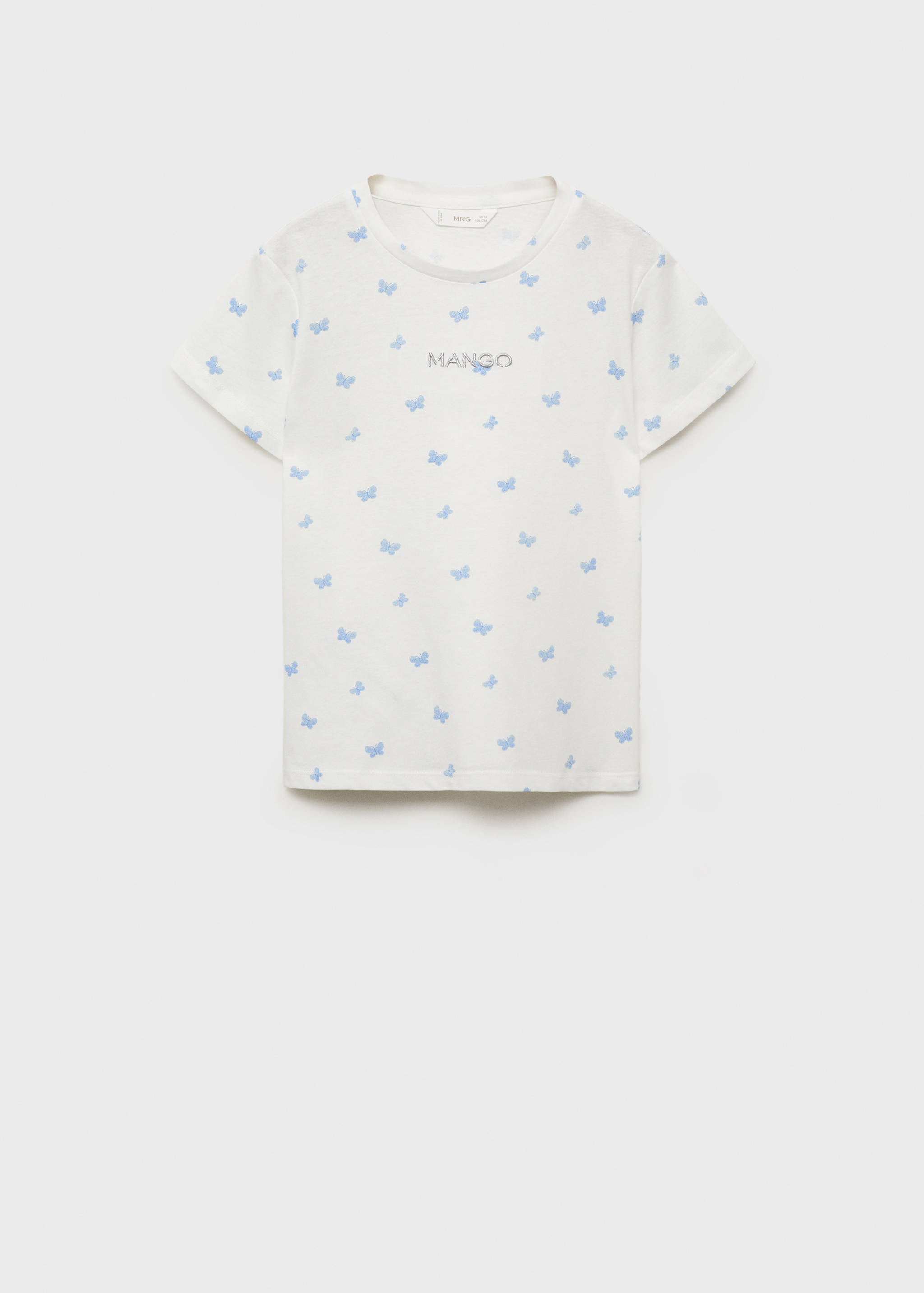 Embroidered detail print t-shirt - Article without model