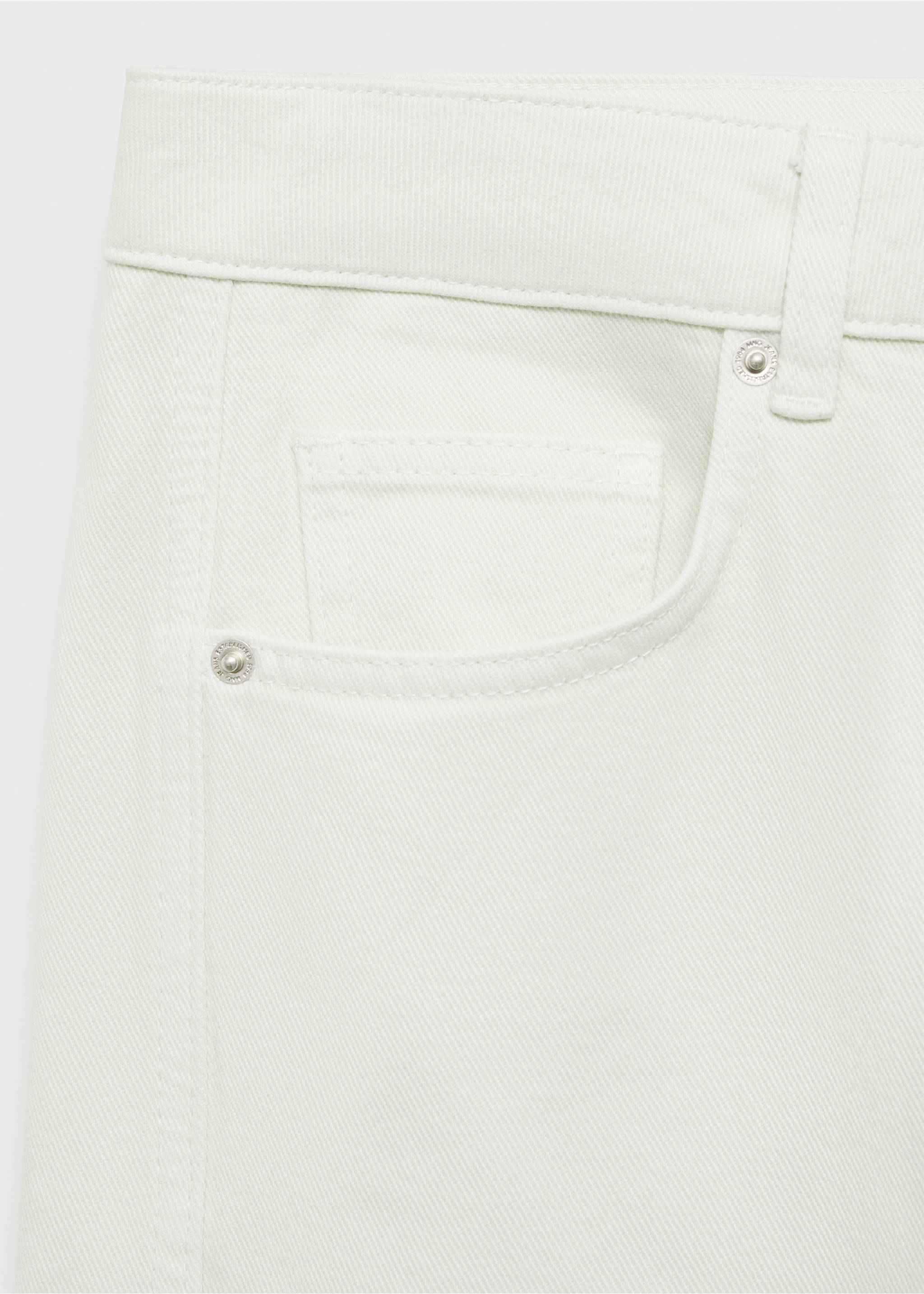 Wide leg mid-rise jeans - Details of the article 0, Pastel Green. Ref: 87049065-00.