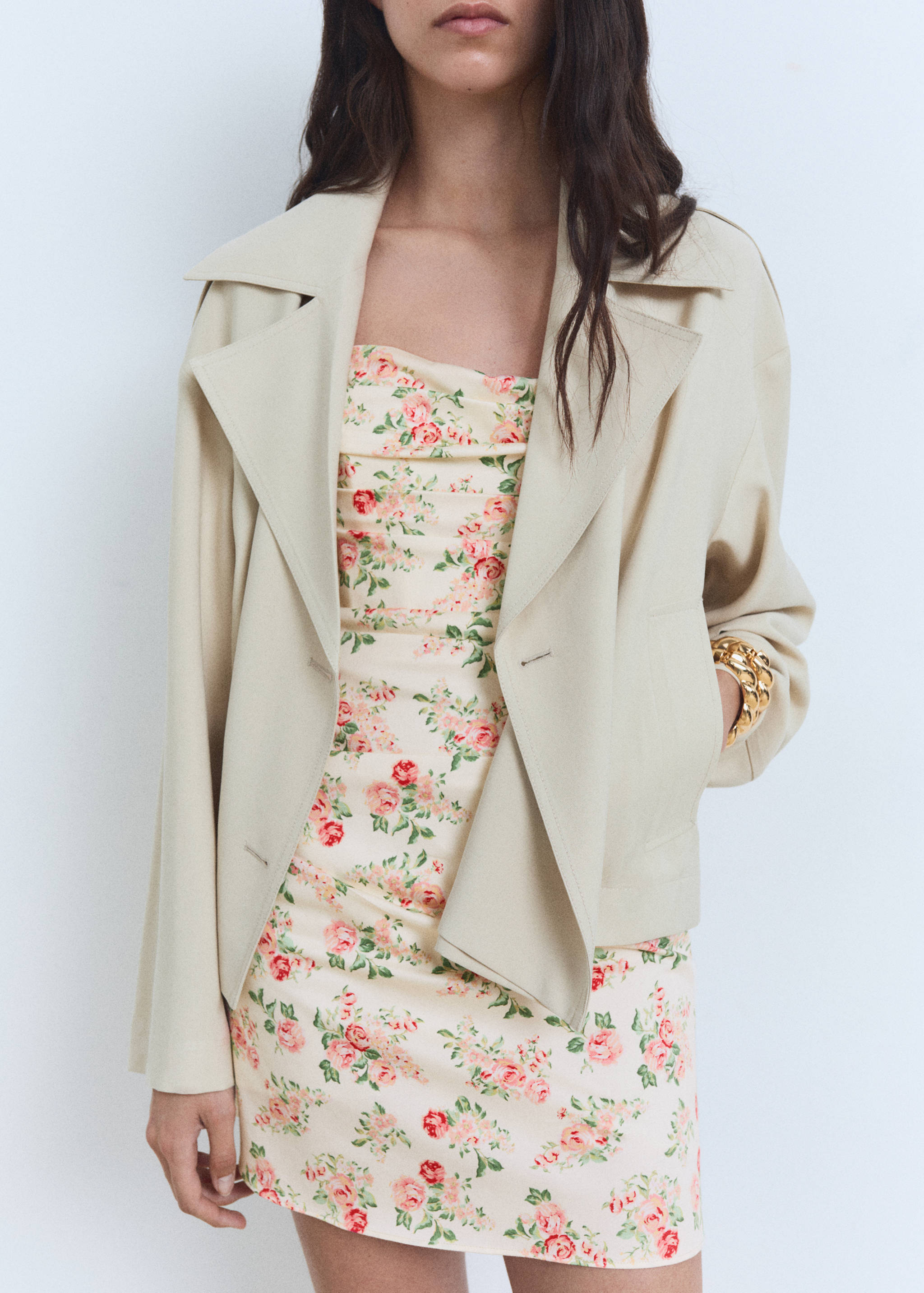Strapless floral dress - Details of the article 3