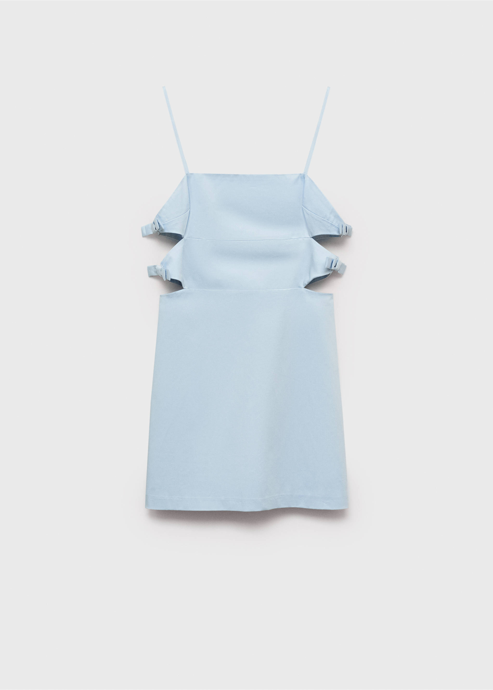 Short cut-out dress with bows - Article without model, Sky Blue. Ref: 87049067-00.