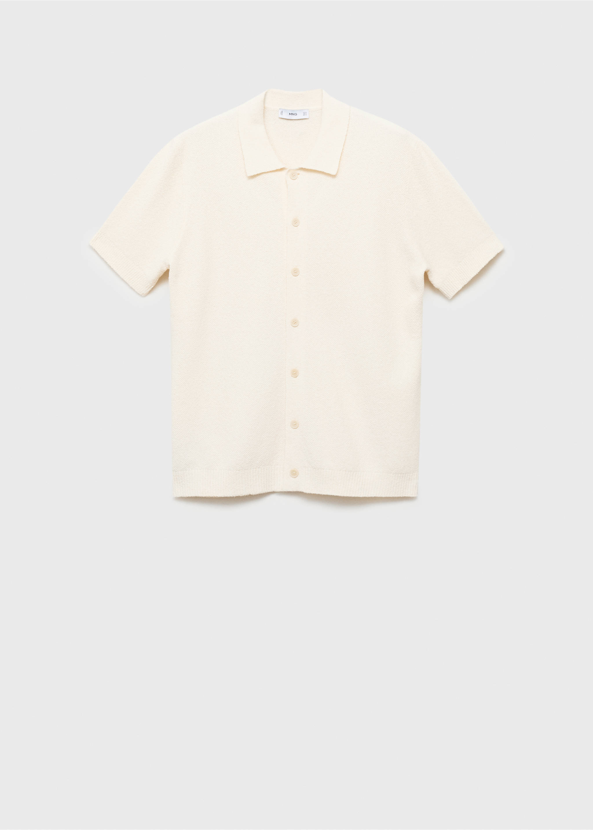 Finom kötésű ing - Termék modell nélkül, Elefántcsontfehér. Ref: 87049210-00.