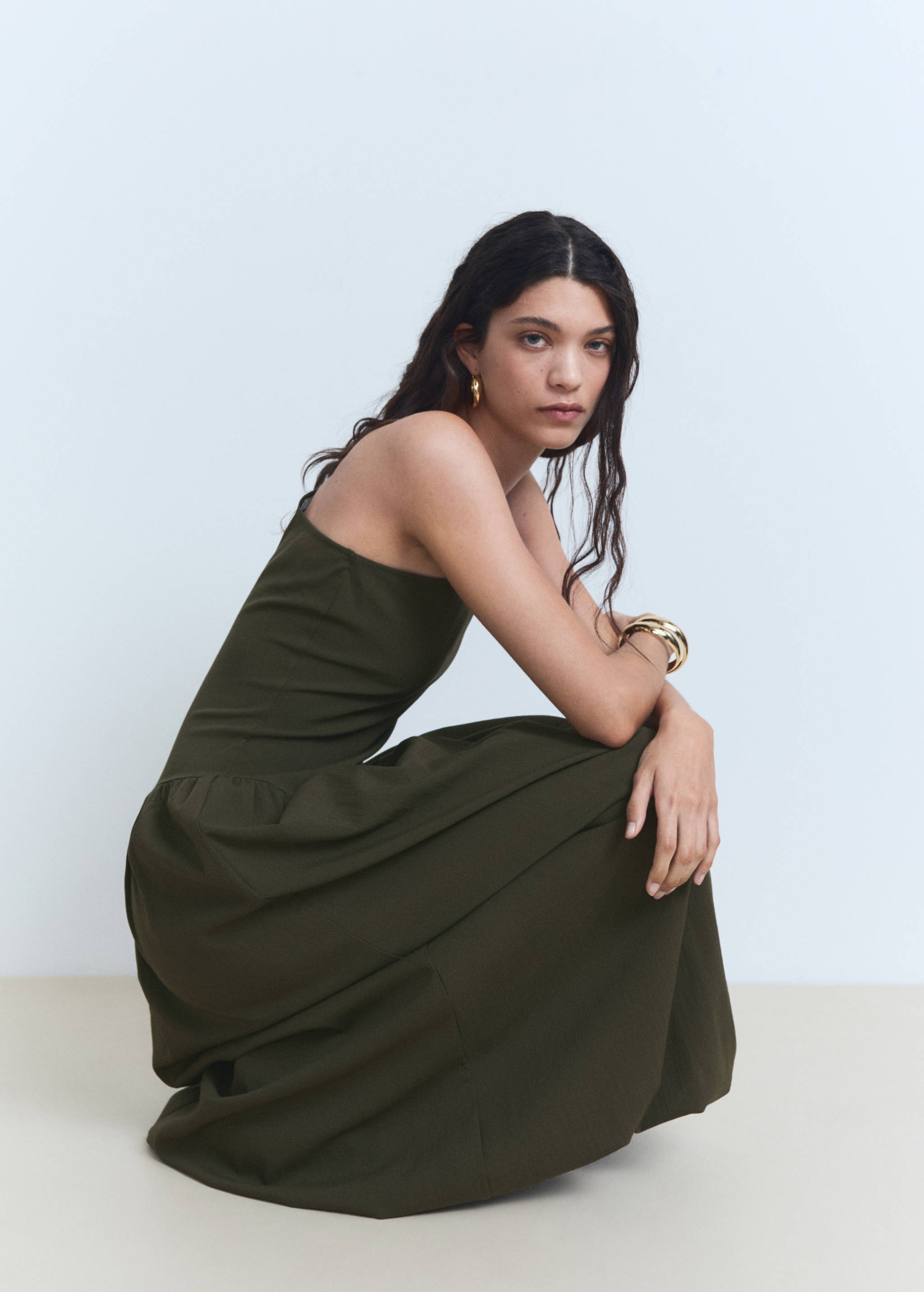 Vestido largo asimétrico globo - Detalle del artículo 2