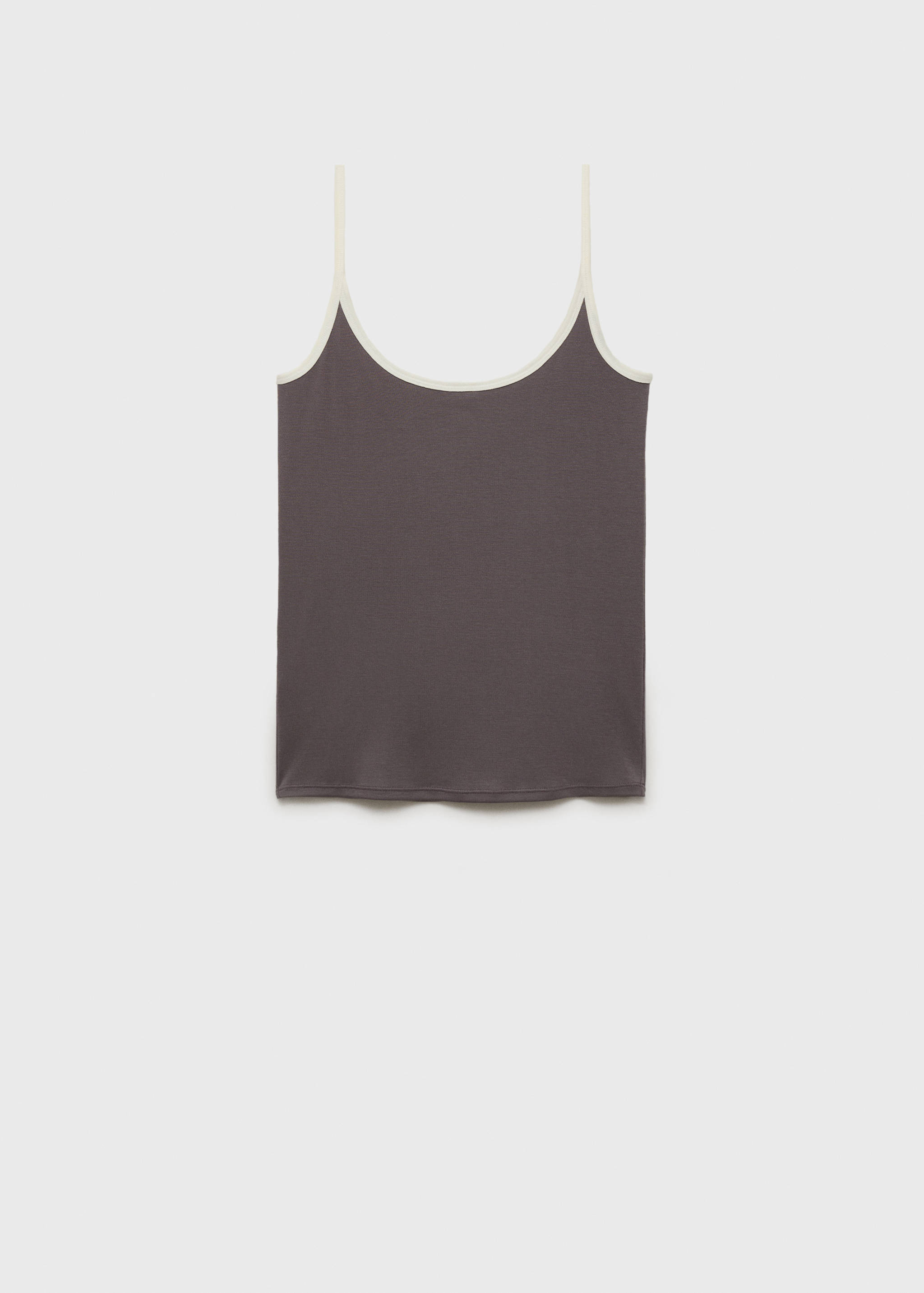Lyocell top with contrasting trim - Article without model