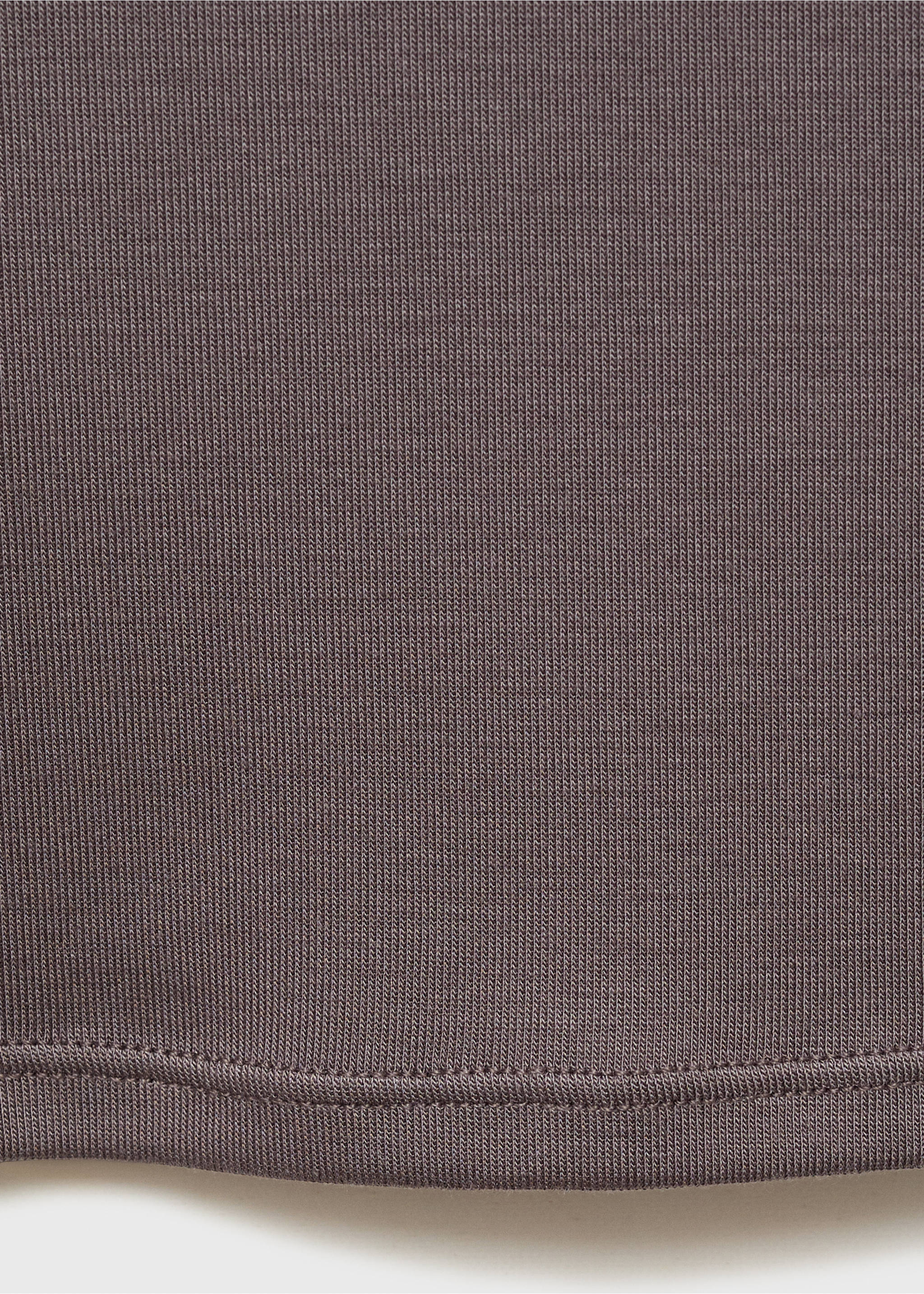 Lyocell top with contrasting trim - Details of the article 0, Grey. Ref: 87049214-00.