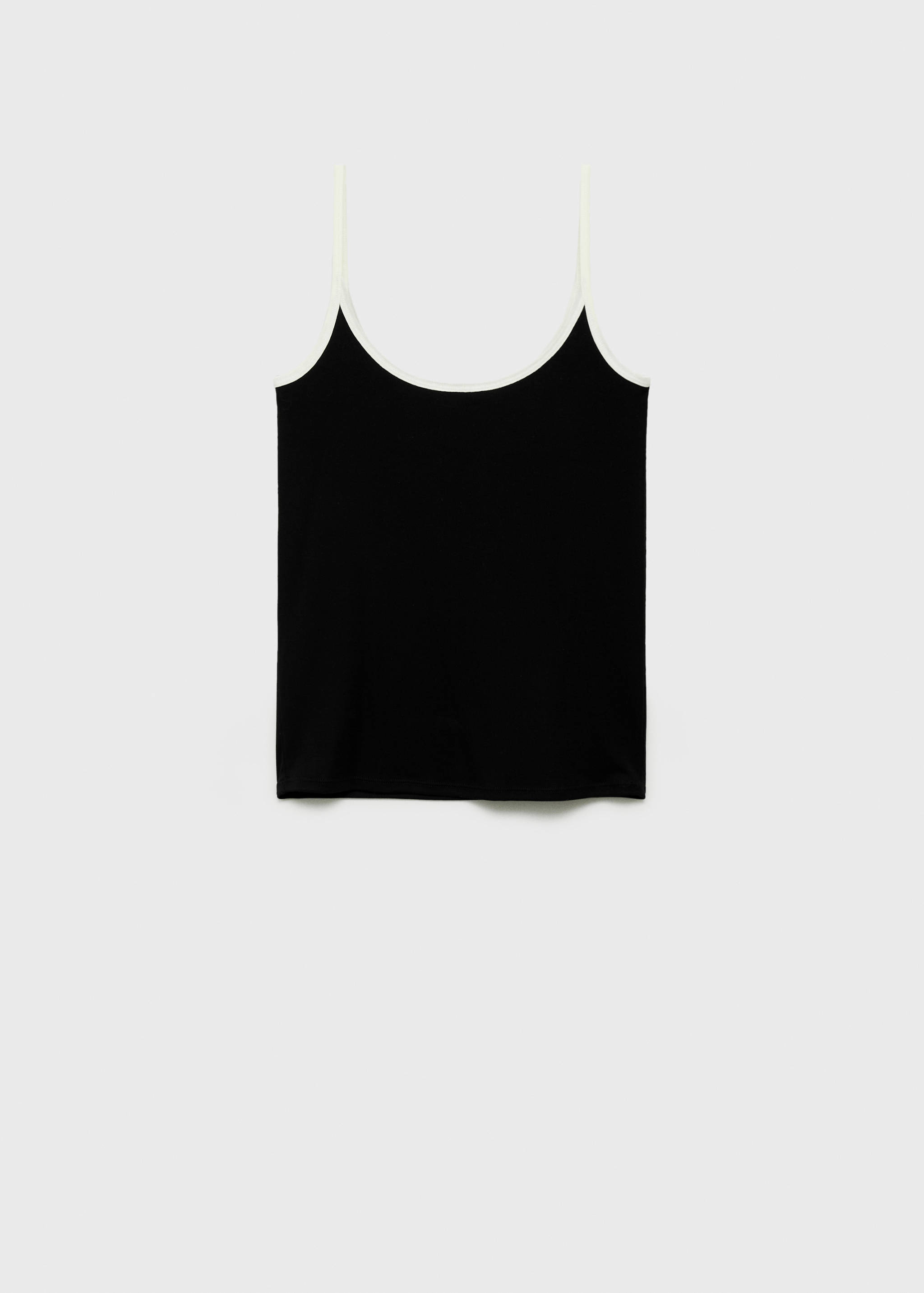 Lyocell top with contrasting trim - Article without model