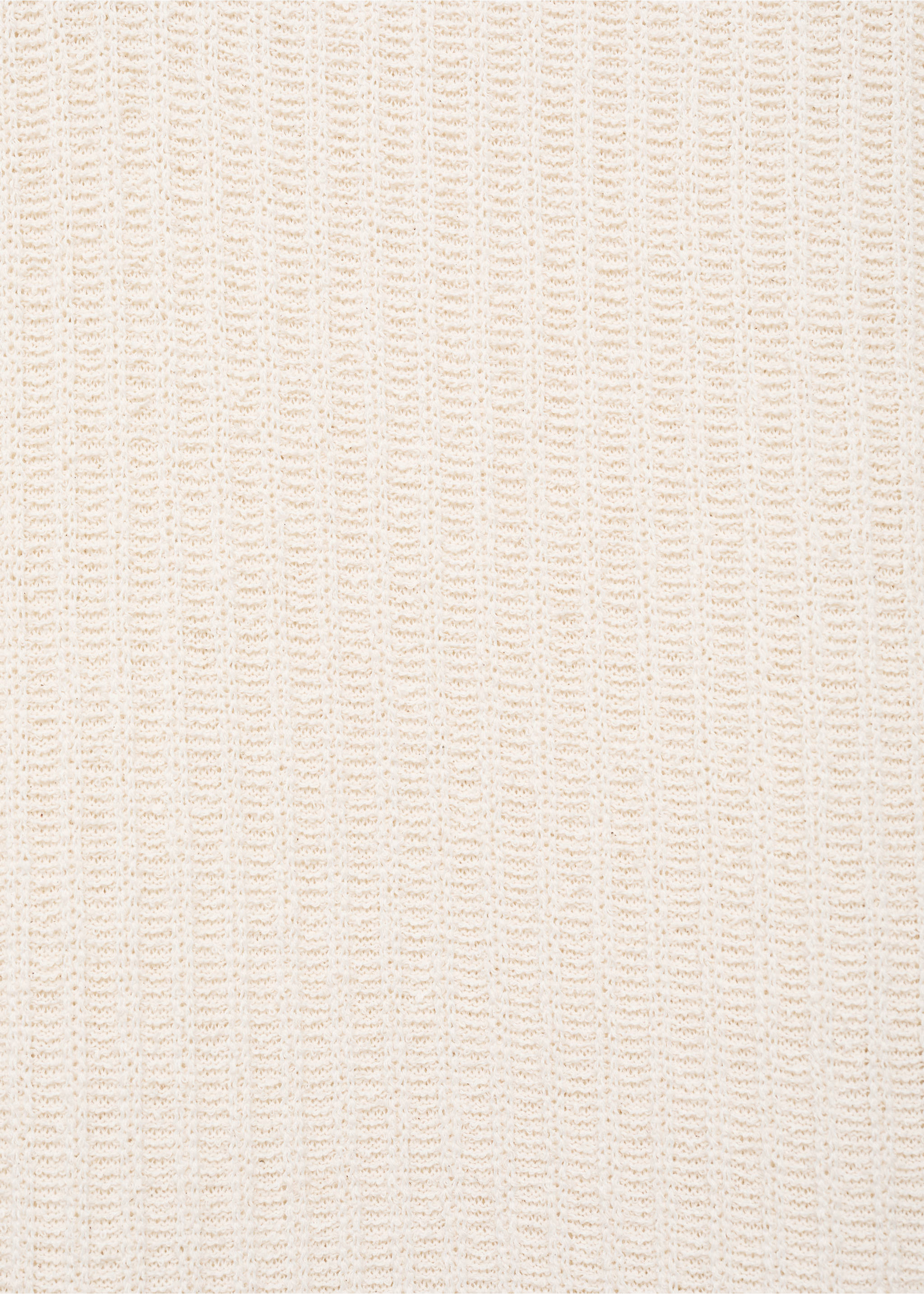 Thick rib-knit polo shirt - Details of the article 0, Ivory White. Ref: 87049218-00.
