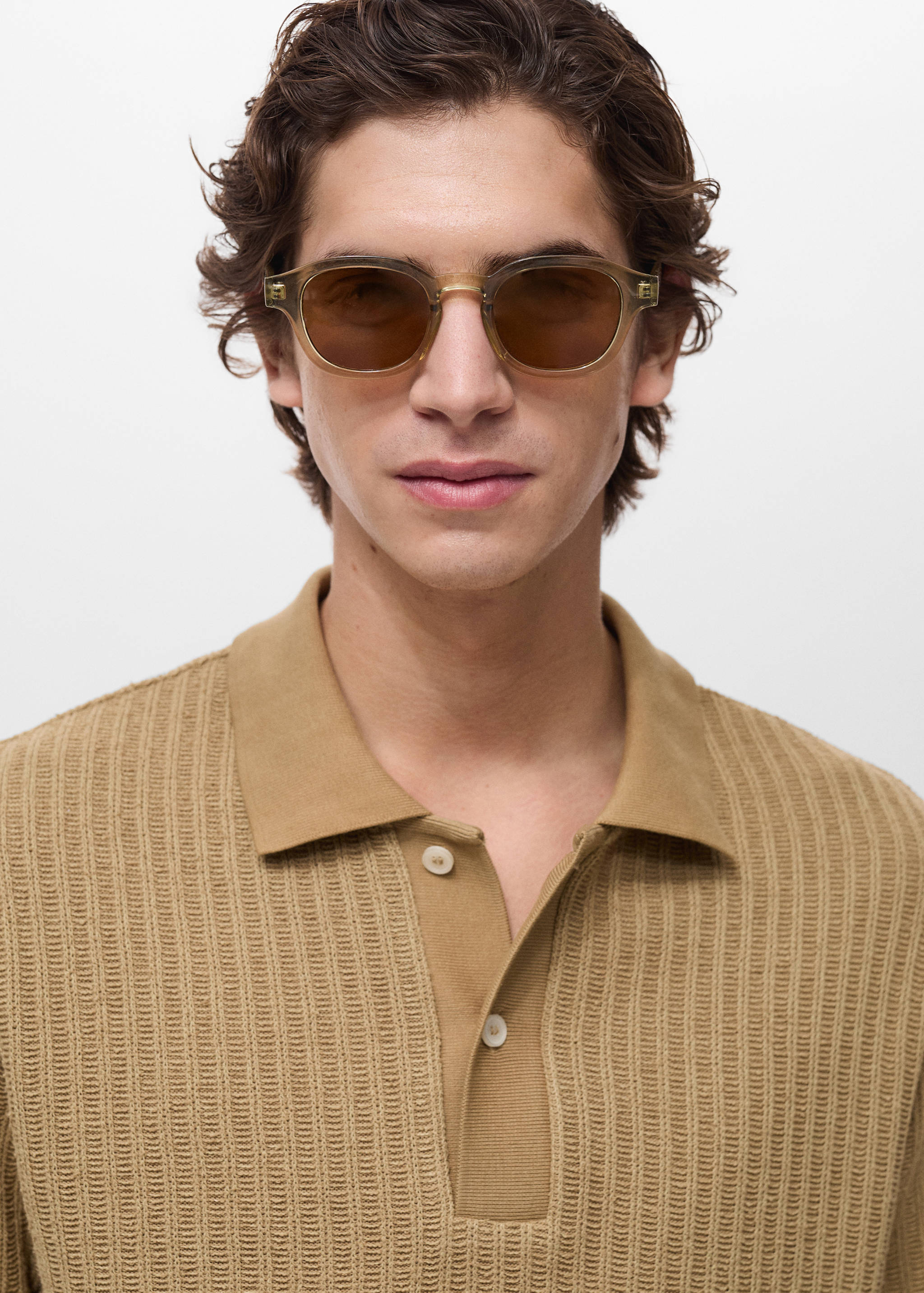 Polo grosse maille côtelée - Détail de l'article 1