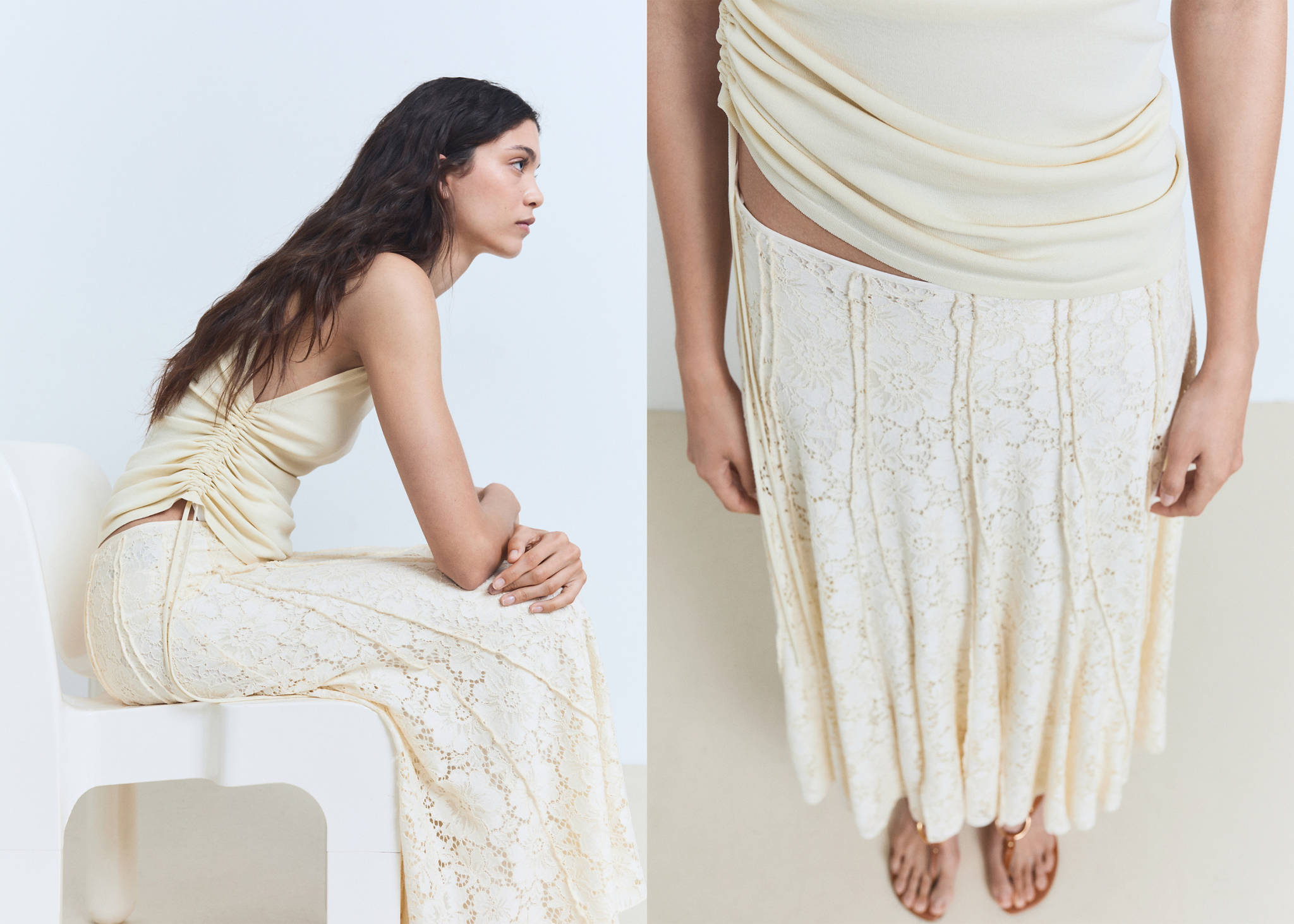 Long lace skirt - Panoramic plane