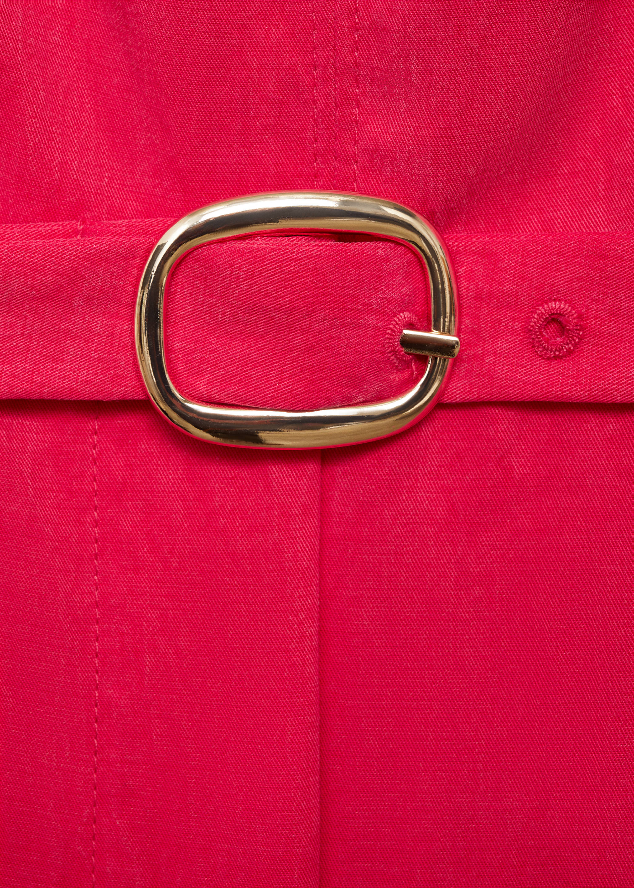 Long lyocell jumpsuit with belt - Details of the article 8, Strawberry. Ref: 87049404-00.