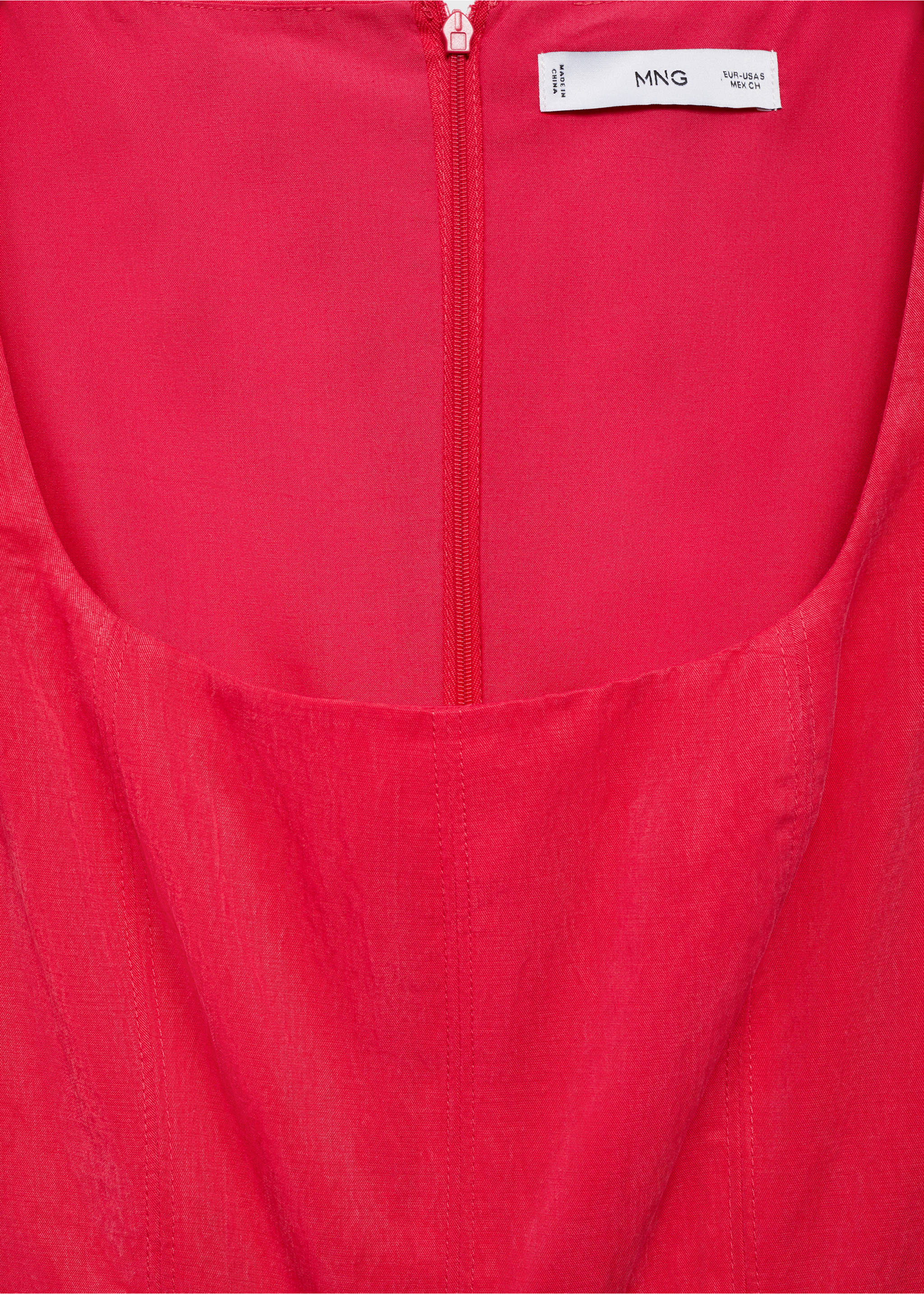 Long lyocell jumpsuit with belt - Details of the article 0, Strawberry. Ref: 87049404-00.