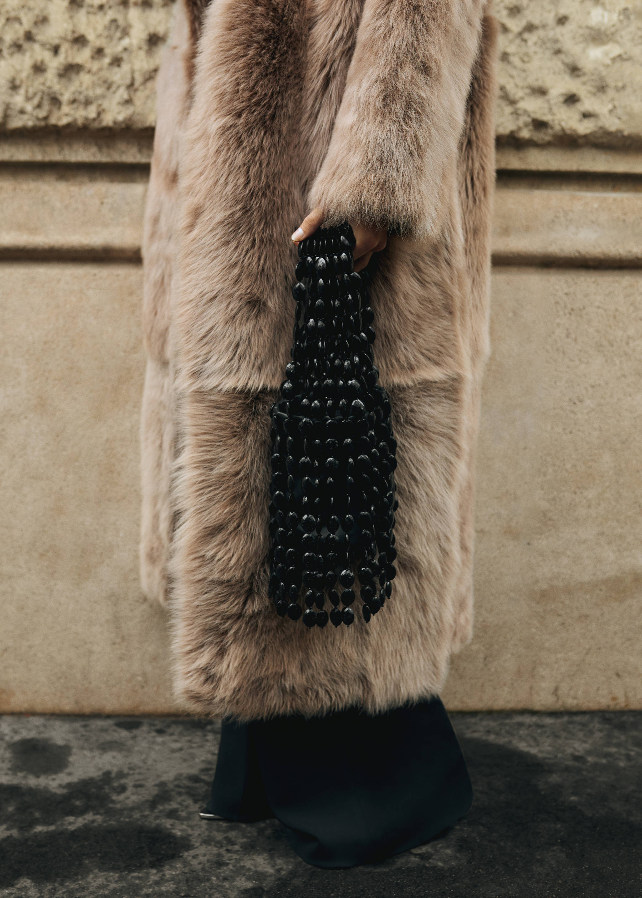 Sac porté main cuir perles - Plan général