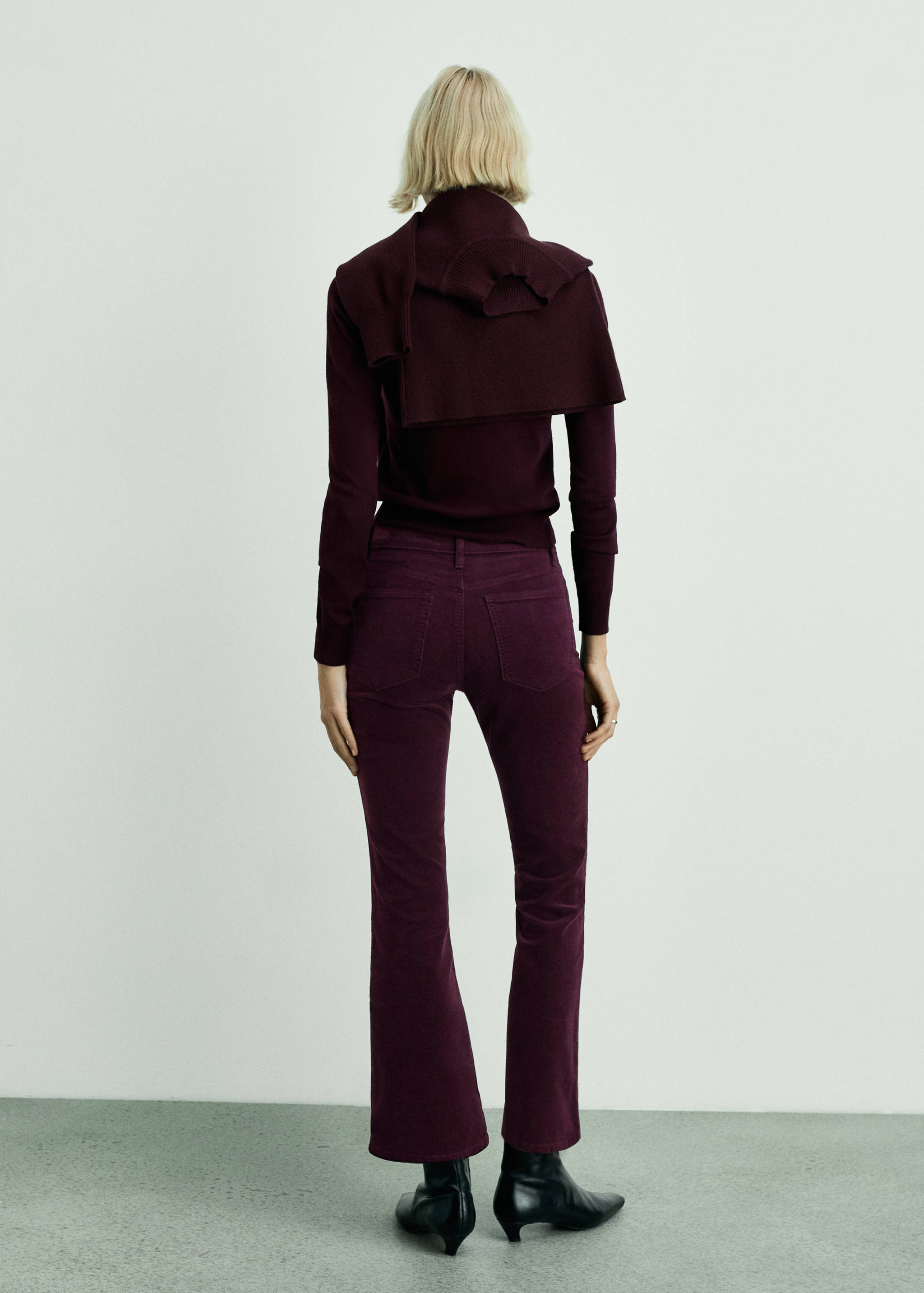 Sienna flared cropped corduroy trousers - Reverse of the article