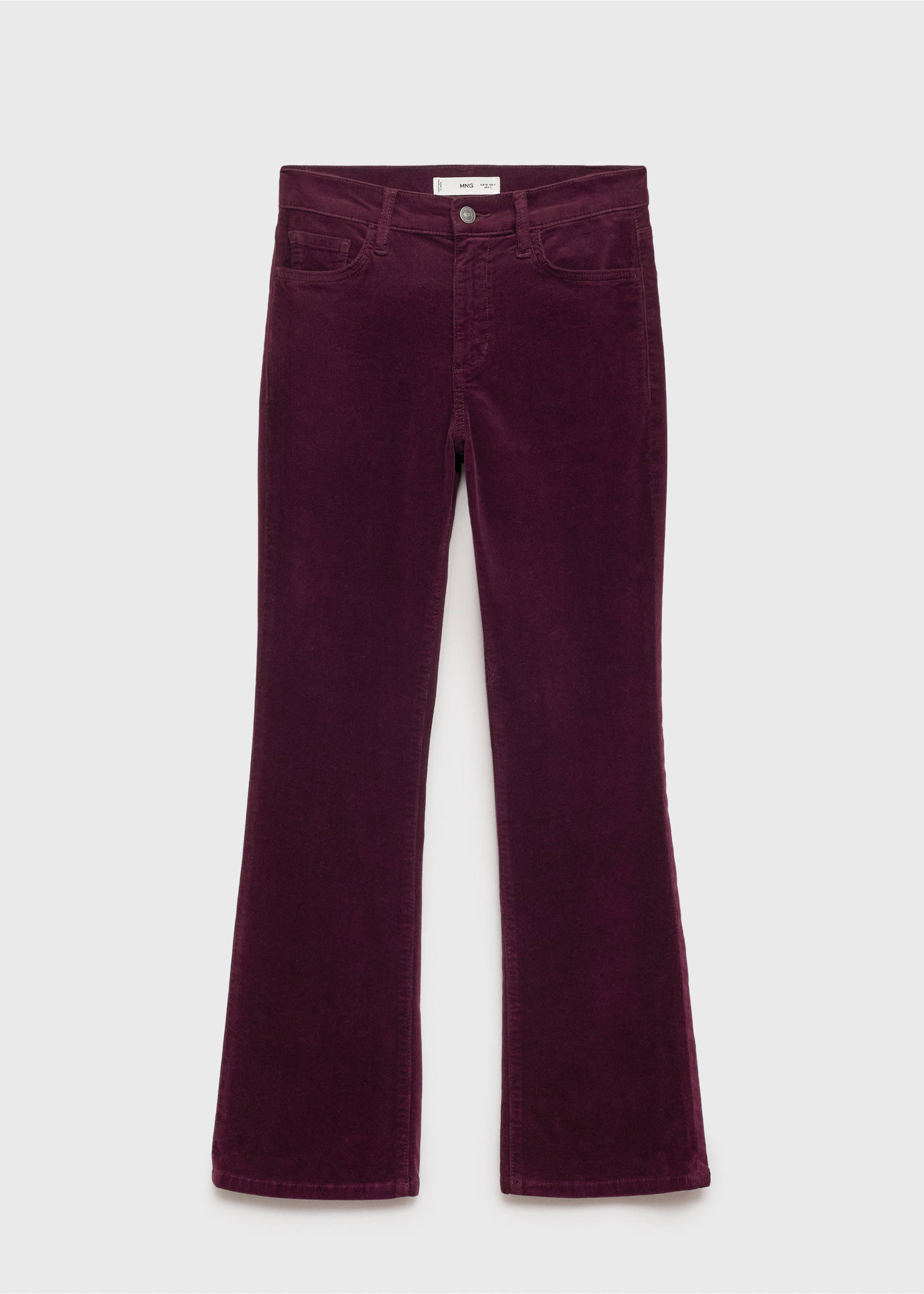 Pantaloni Sienna flare crop velluto a coste - Articolo senza modello, Vino. Ref: 87050227-00.