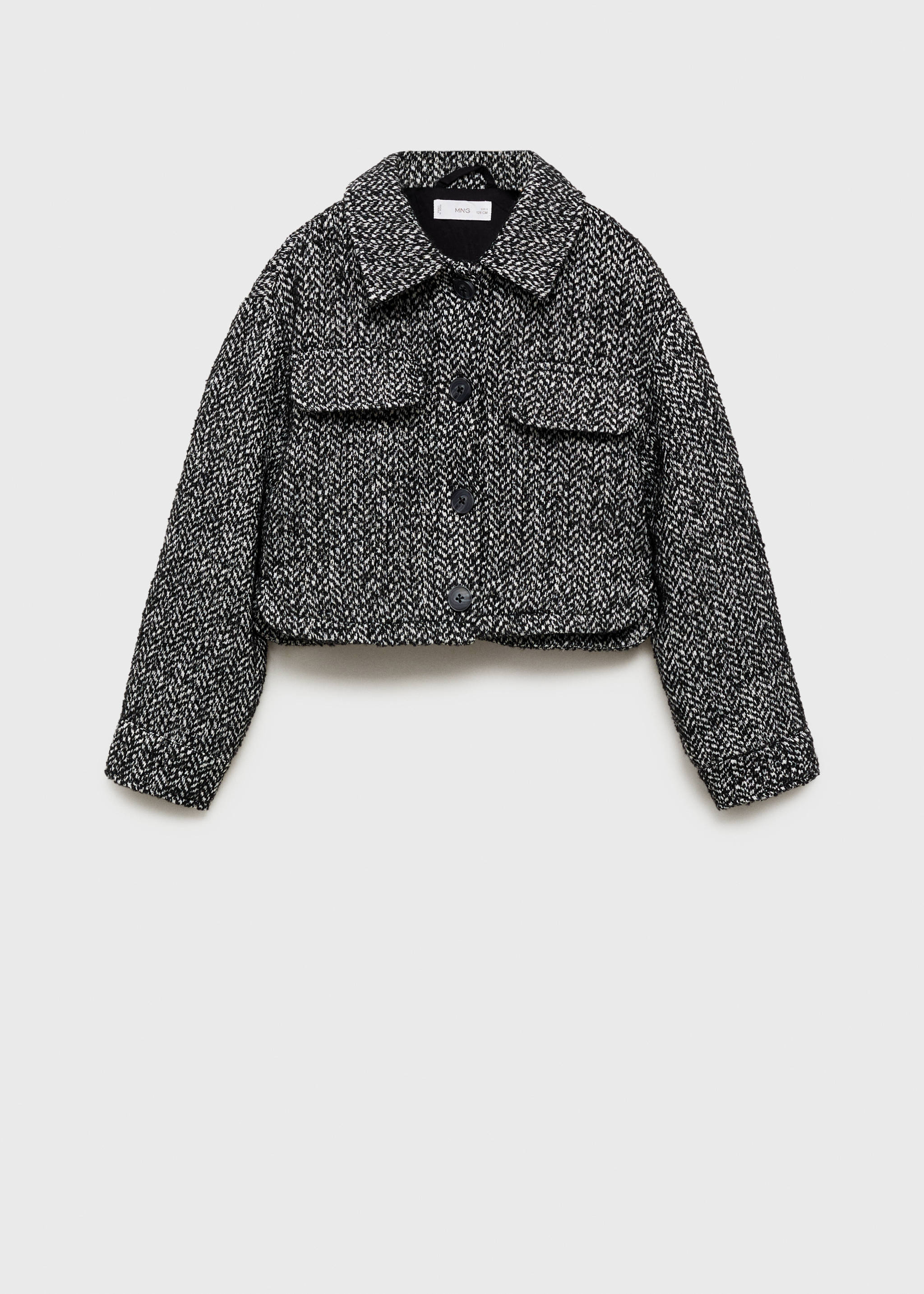 Crop-Jacke mit Fischgrätmuster - Artikel ohne Model