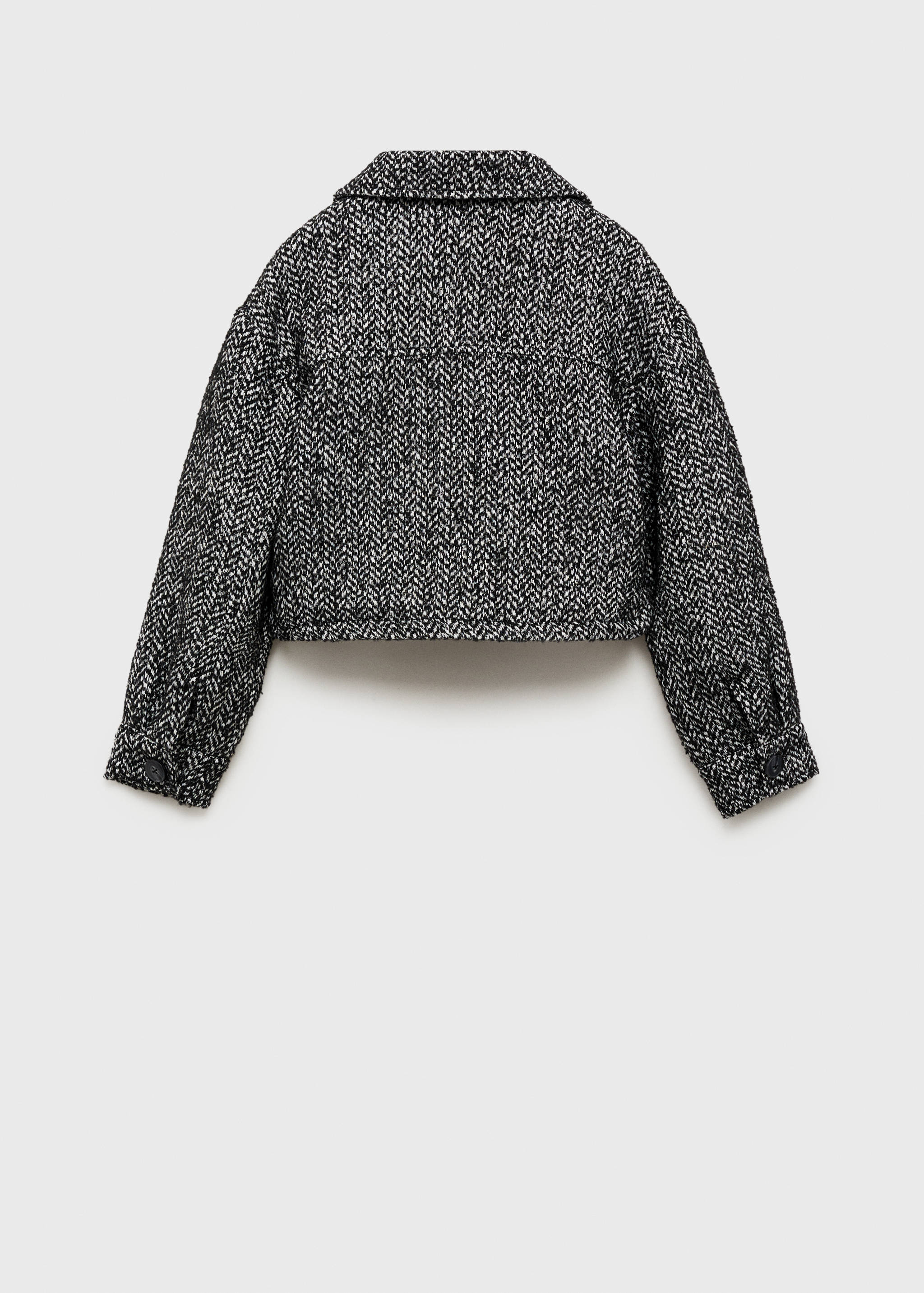 Crop-Jacke mit Fischgrätmuster - Rückseite des Artikels