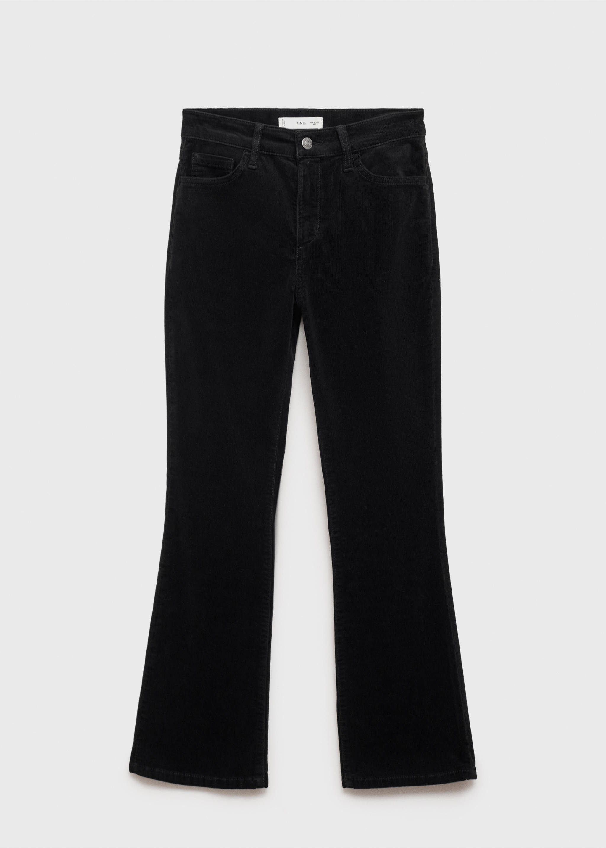 Sienna flared cropped corduroy trousers - Article without model, Black. Ref: 87050230-00.