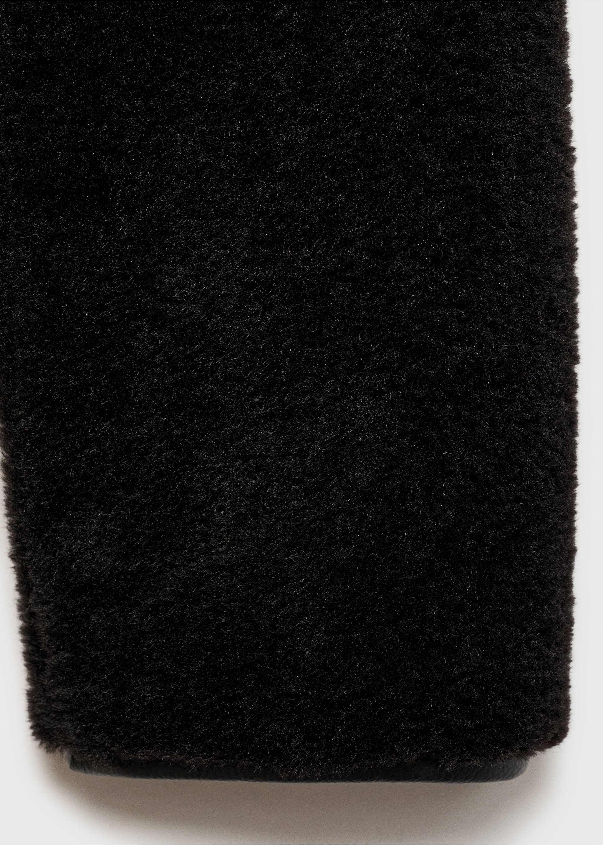 Short faux-fur coat - Details of the article 0, Black. Ref: 87050232-00.