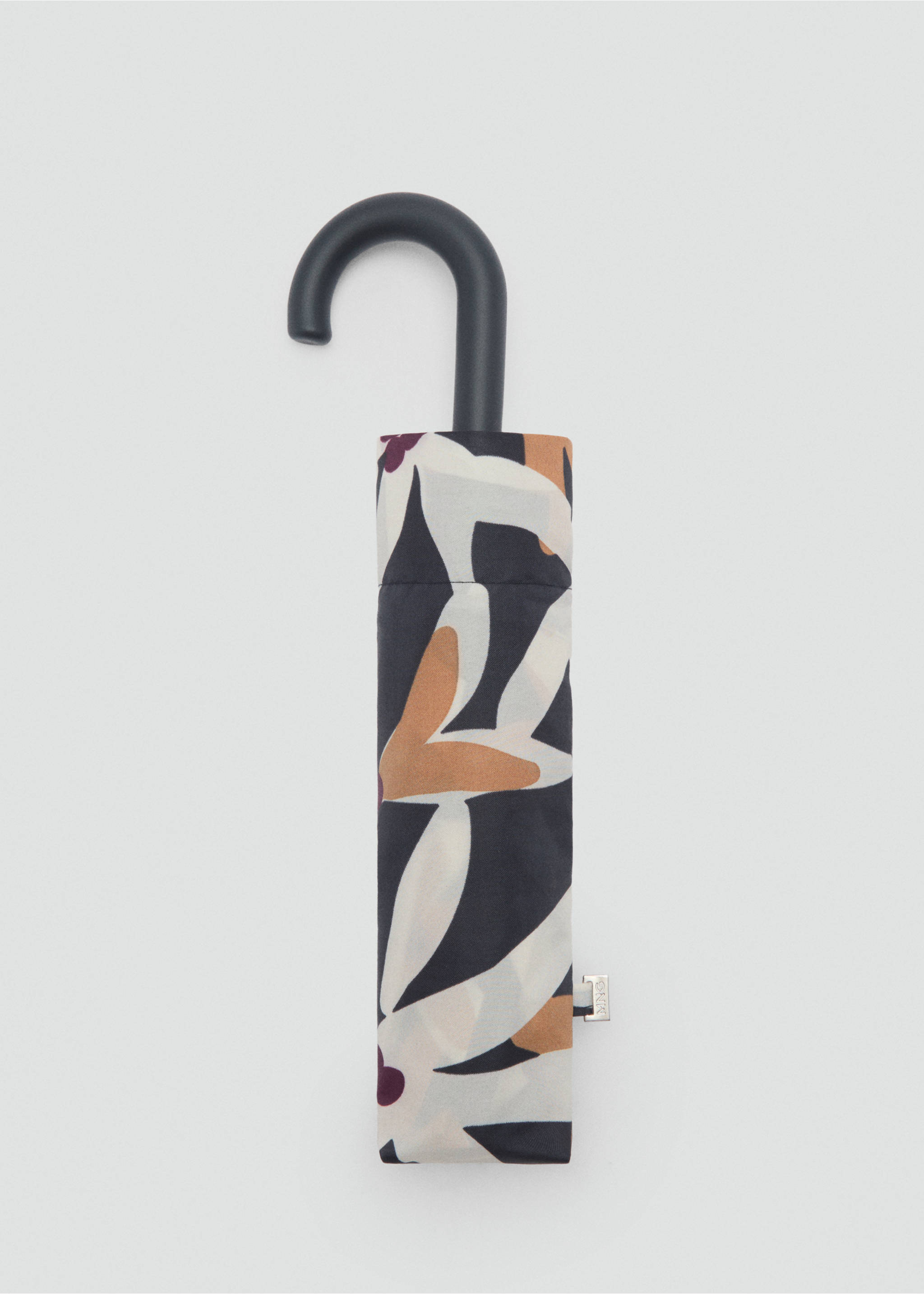 Flower print umbrella - Article without model, Black. Ref: 87050239-00.