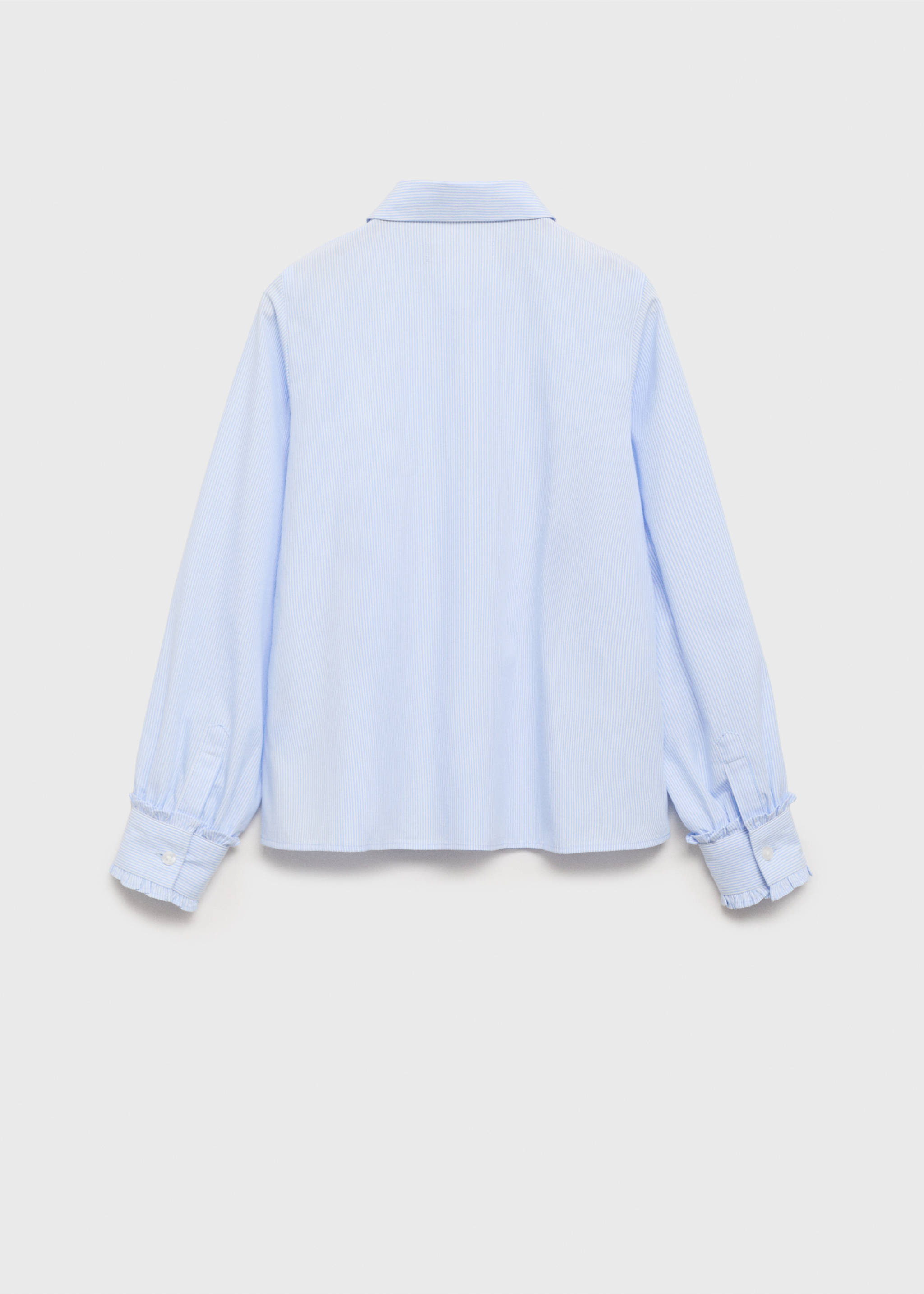 Striped ruffled shirt - Reverse of the article, Sky Blue. Ref: 87050251-00.