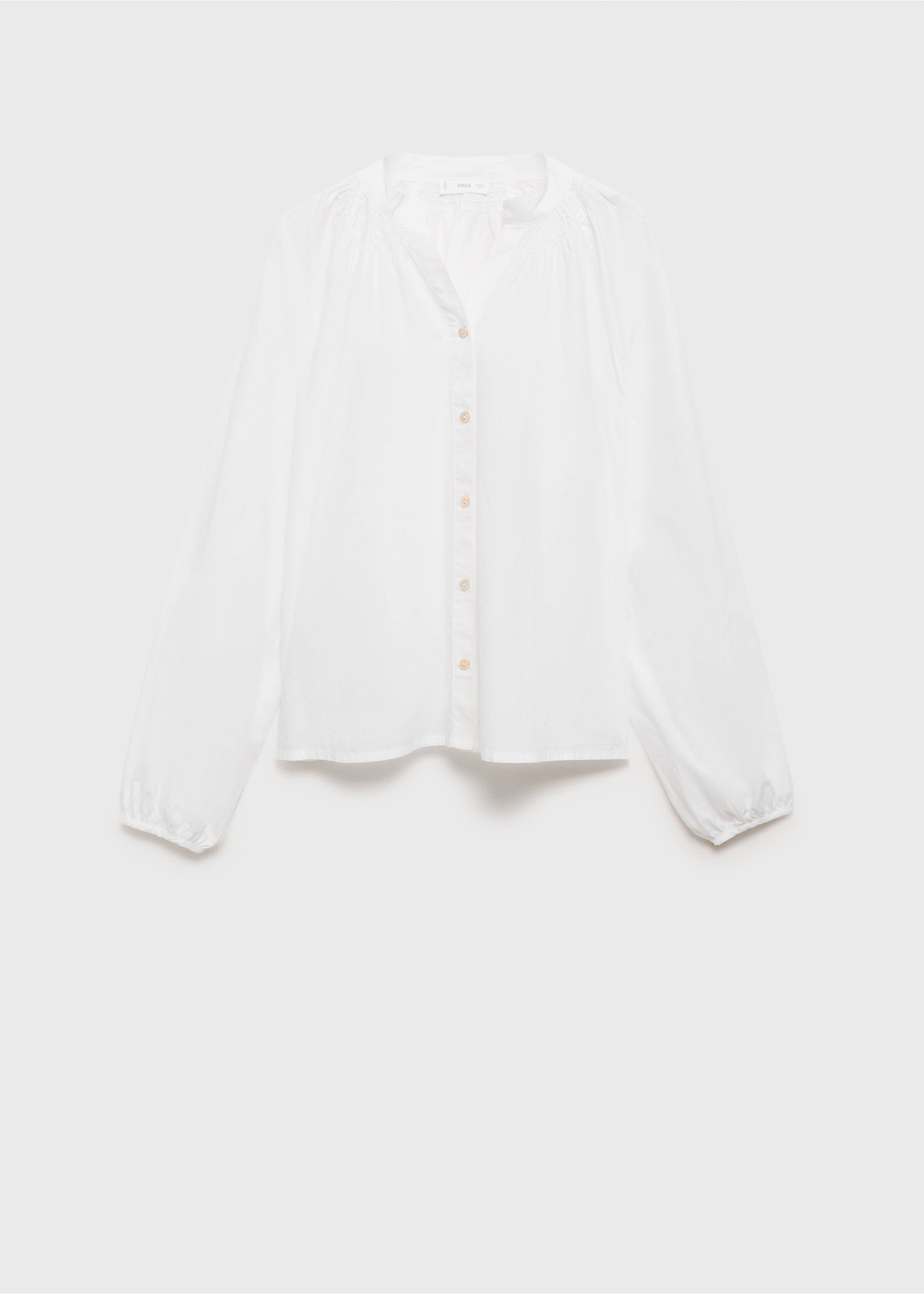 Puffed sleeves shirt - Article without model, Off White. Ref: 87050259-00.