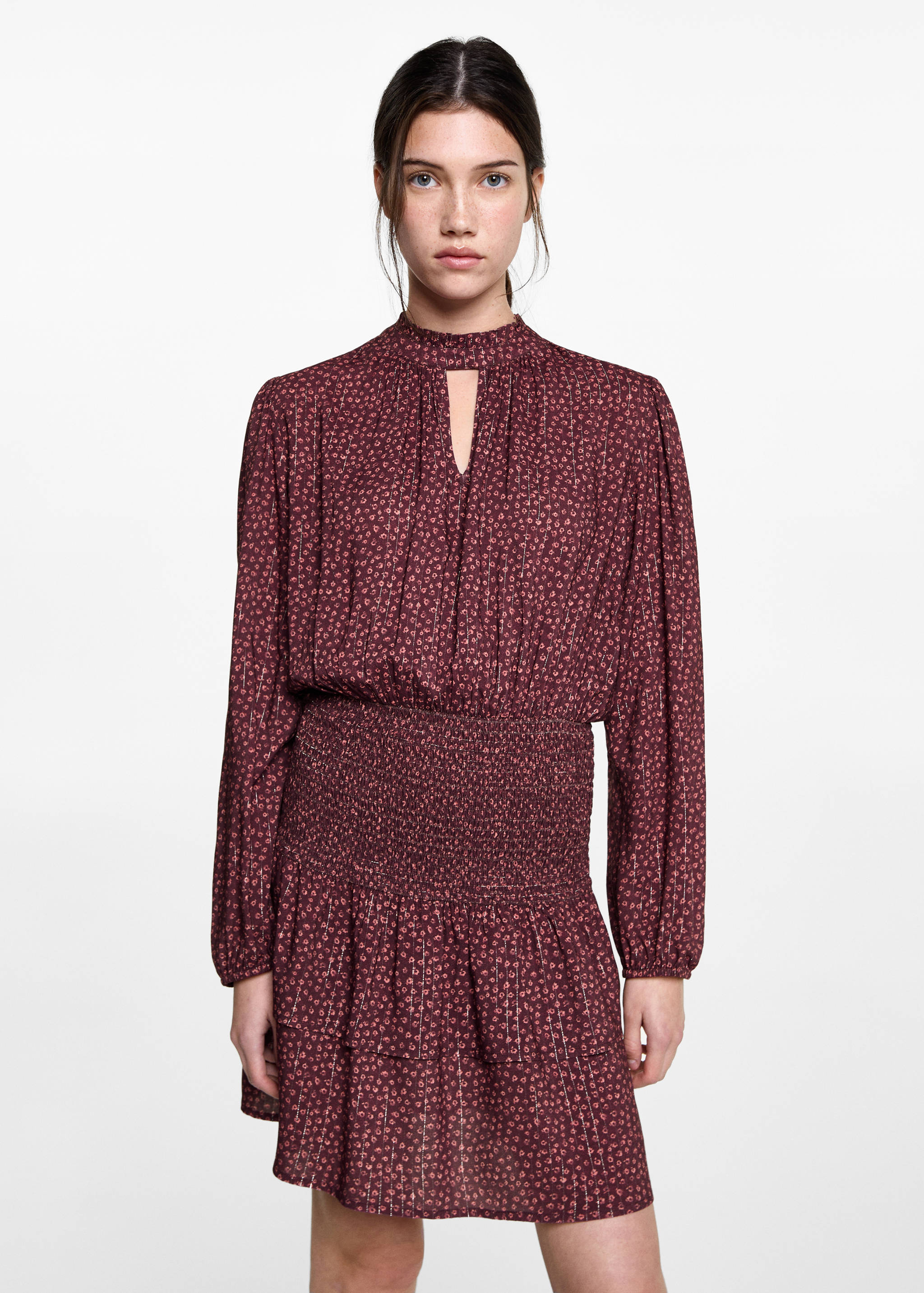 Robe imprimée Lurex - Plan moyen