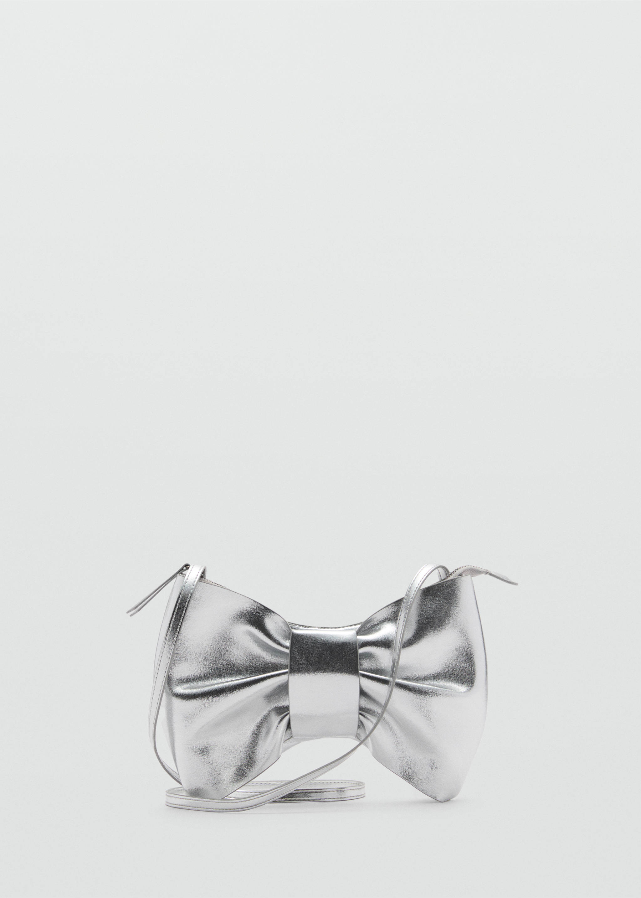 Metallic bow bag - Article without model, Silver. Ref: 87050263-00.