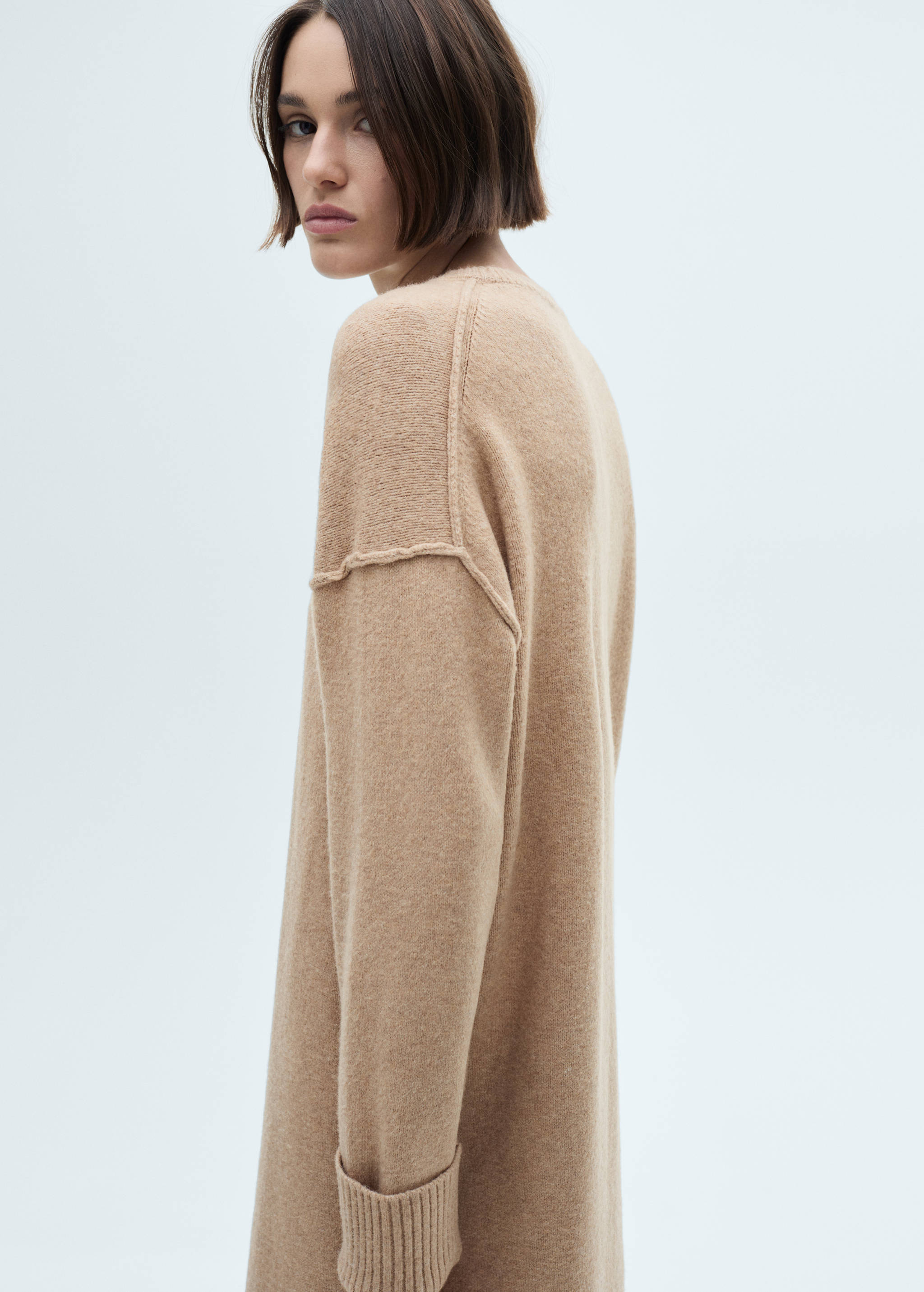 Knitted dress with ribbed finishes - Details of the article 1