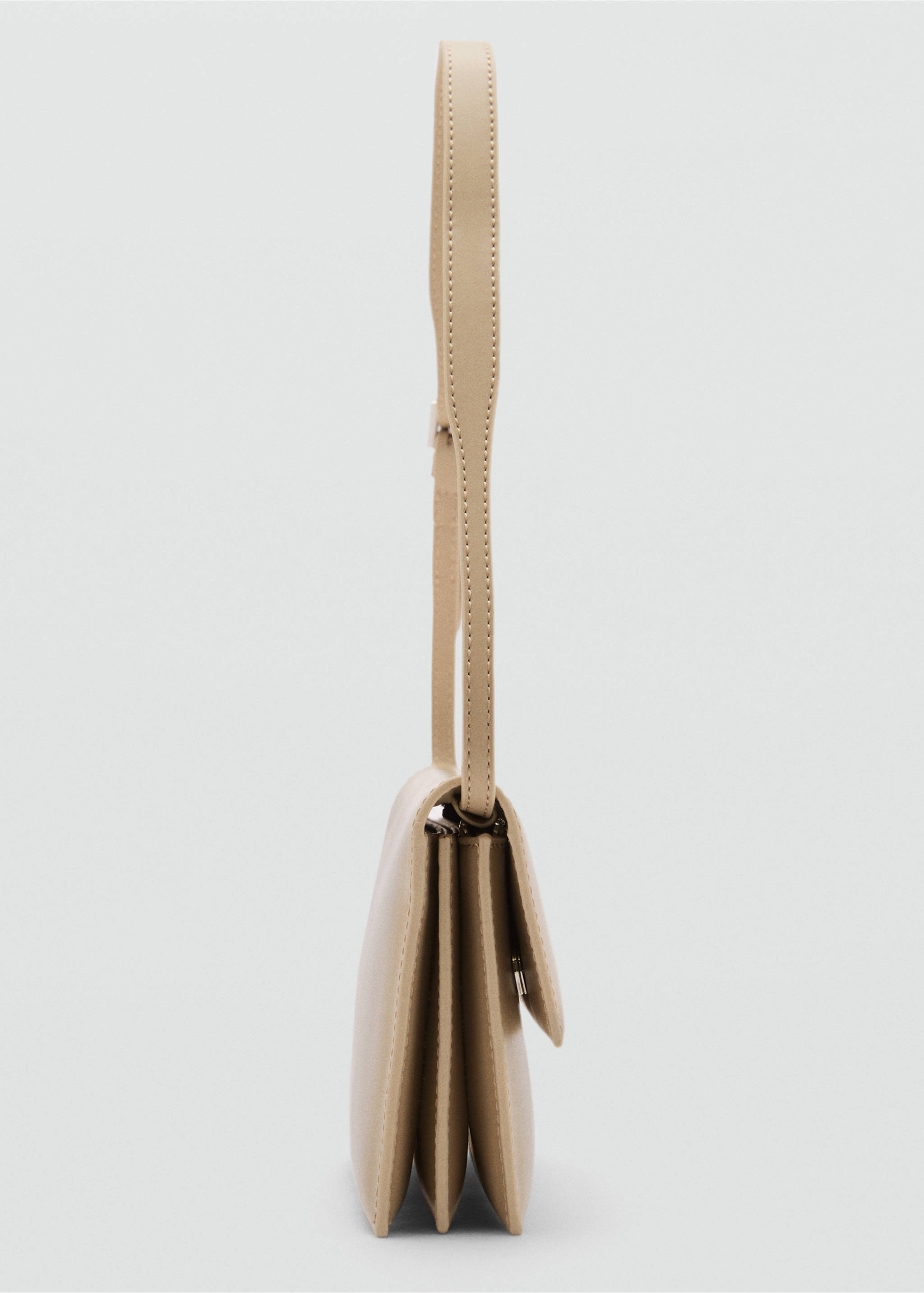 Shoulder bag with strap - Details of the article 1, Medium Brown. Ref: 87050291-00.