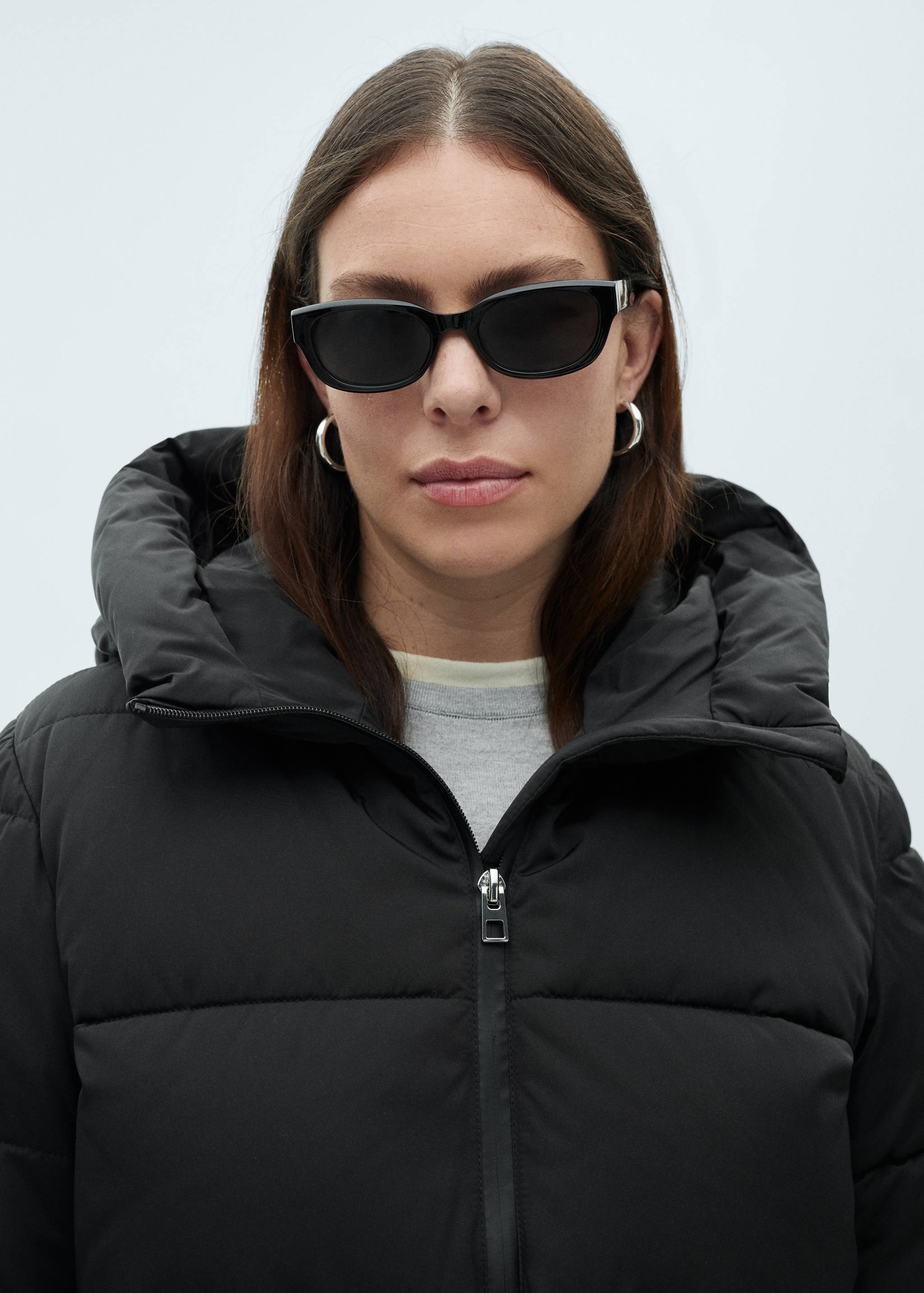 Anorak midi acolchado capucha - Detalle del artículo 4