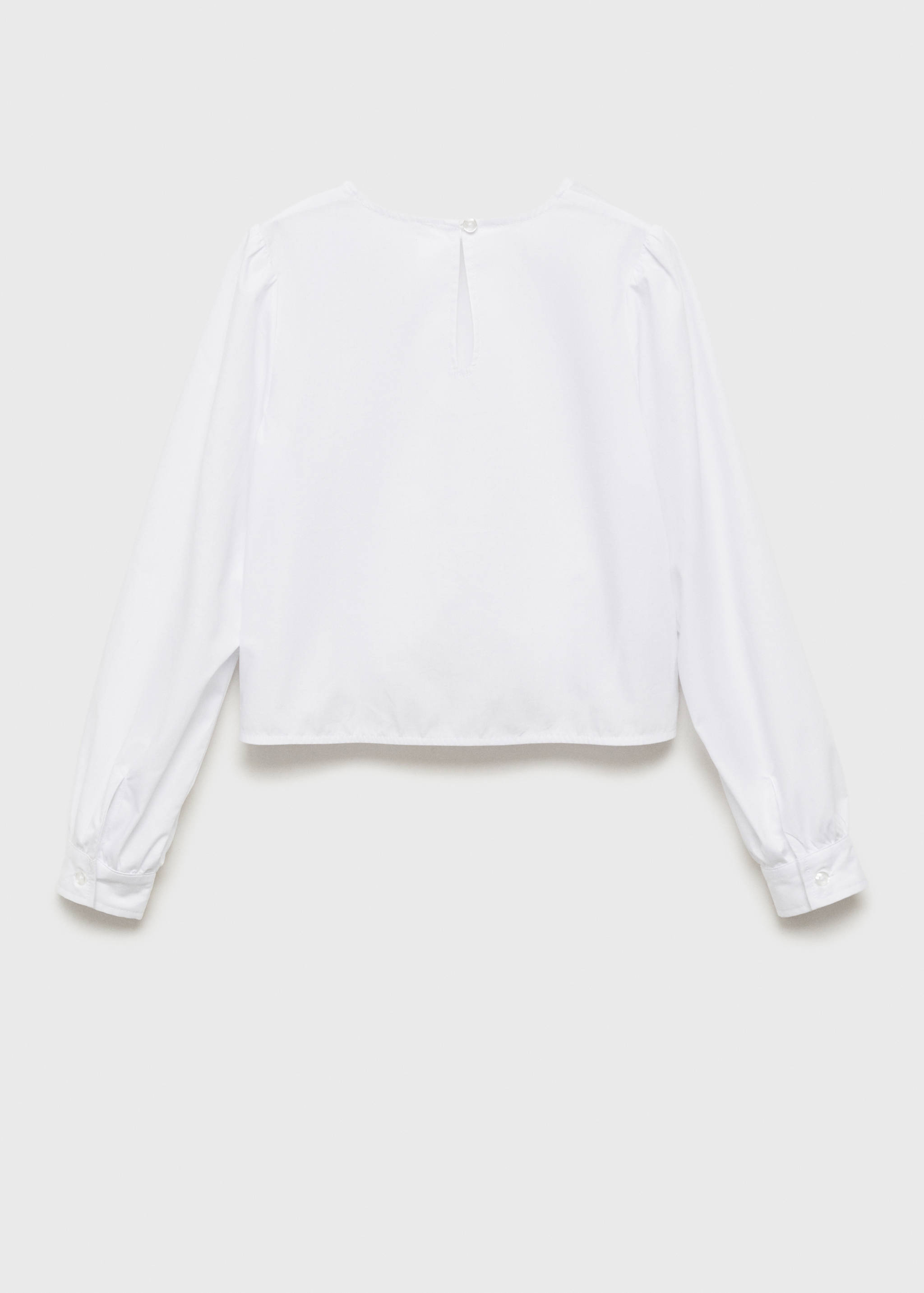Knotted-hem cotton blouse - Reverse of the article