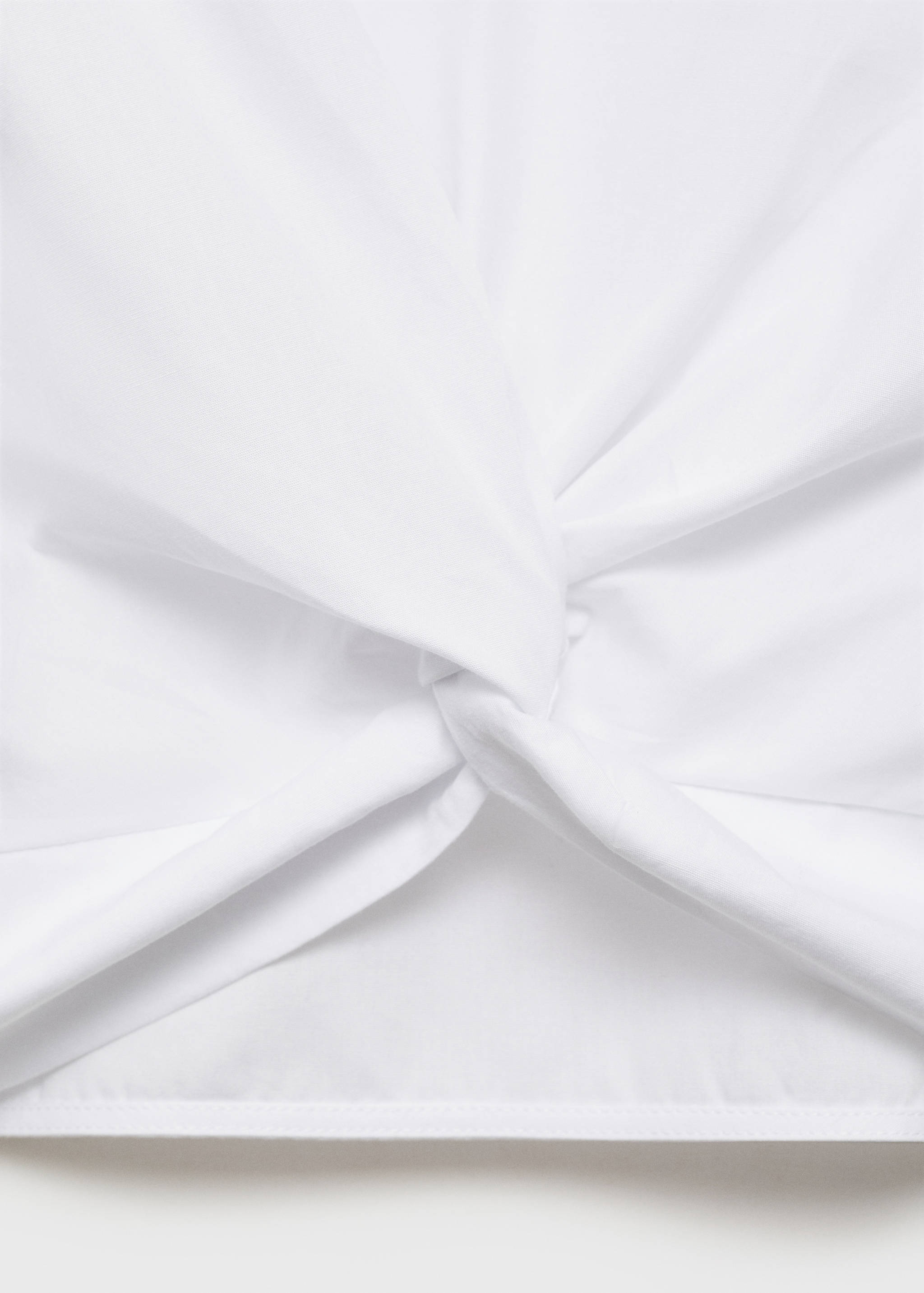 Knotted-hem cotton blouse - Details of the article 8