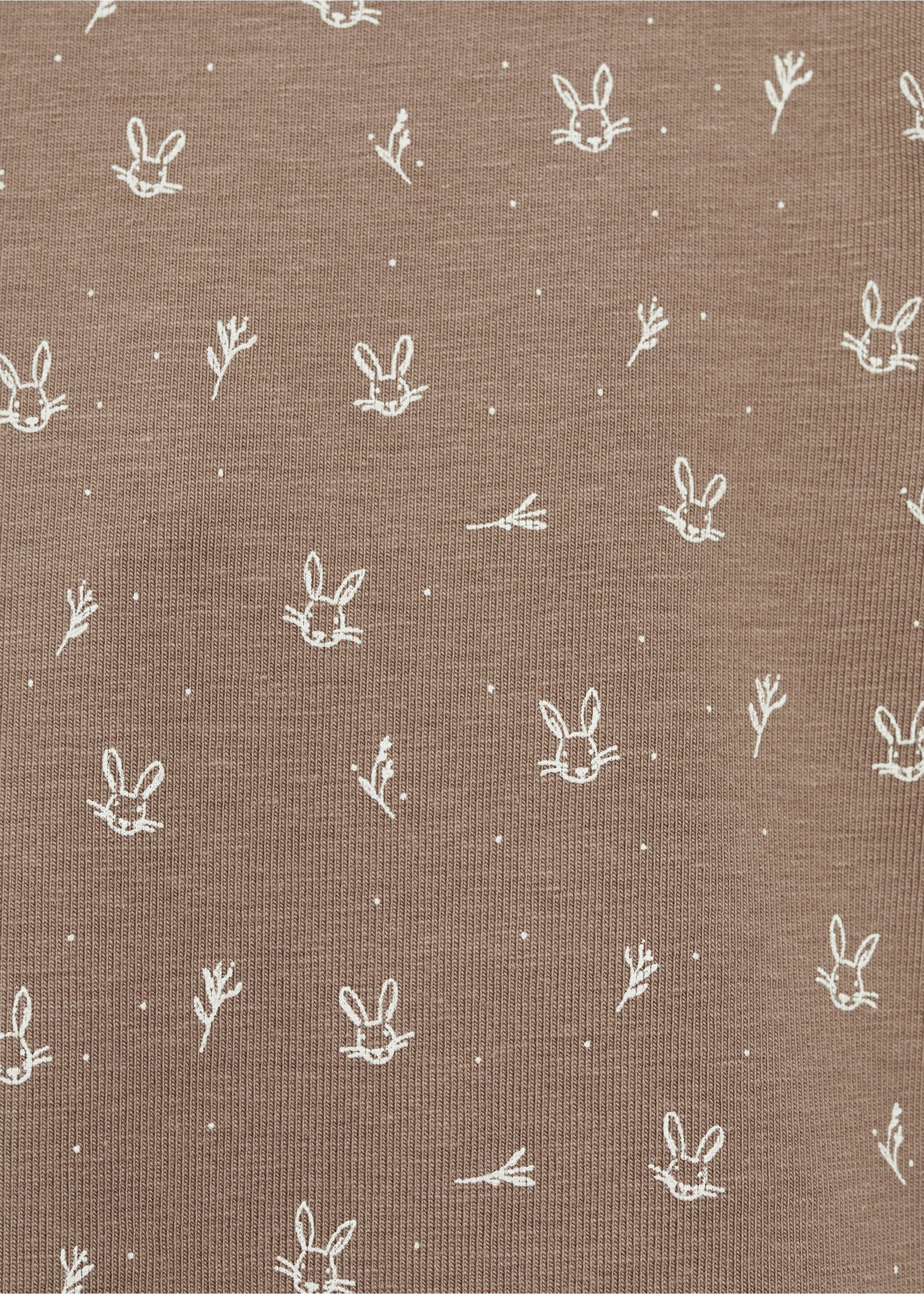 Gemusterter Baumwoll-Body - Detail des Artikels 8, Mittelbraun. Ref: 87050342-00.