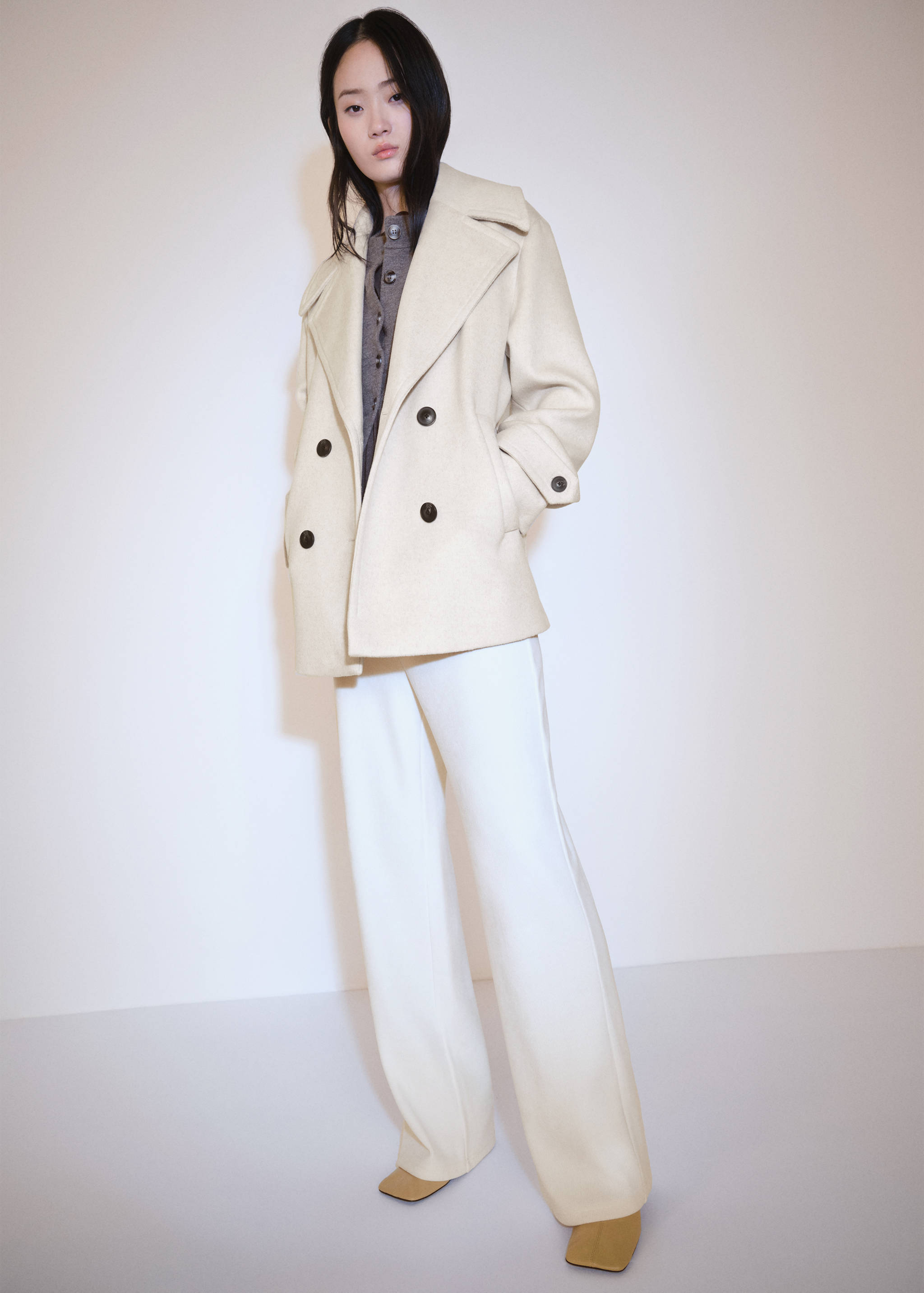 Corduroy straight trousers - Details of the article 2