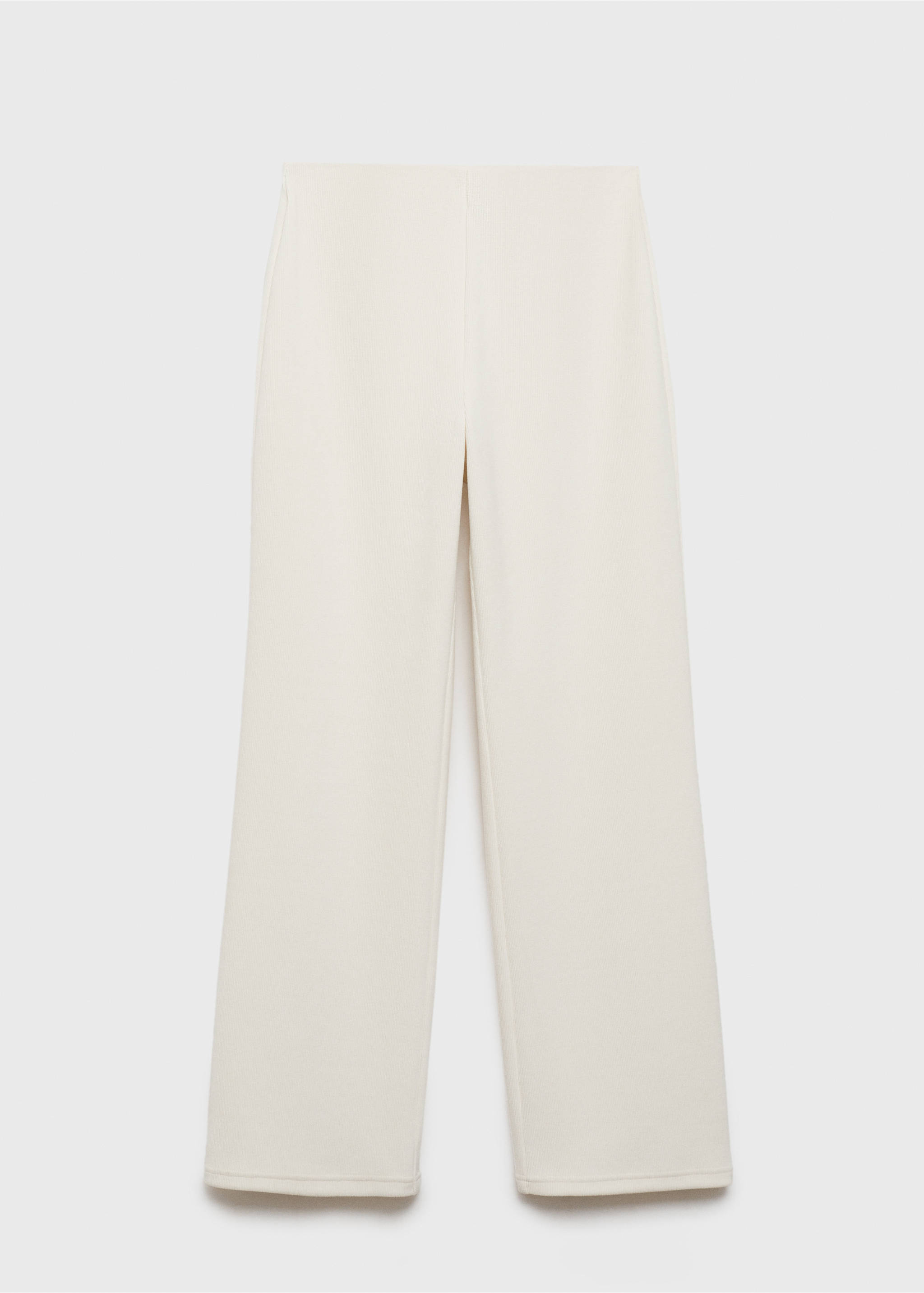 Pantalon droit velours côtelé - Article sans modèle, Écru. Ref: 87050350-00.