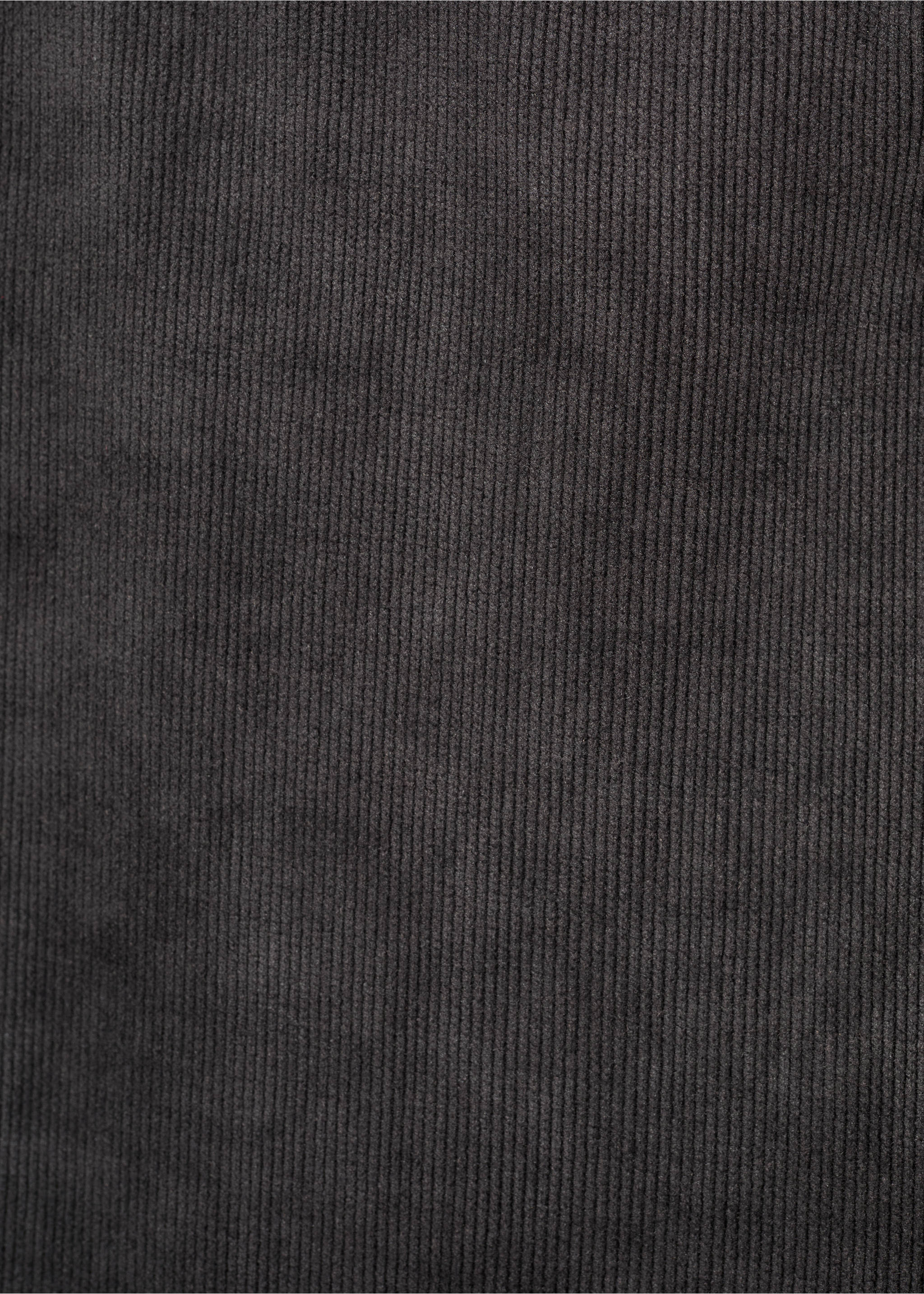 Corduroy straight trousers - Details of the article 8, Dark Heather Grey. Ref: 87050350-00.