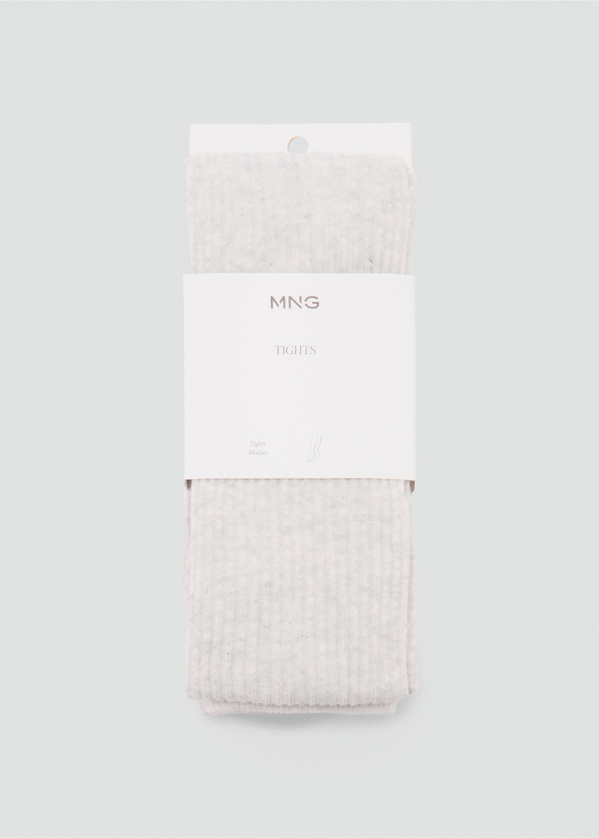 Strumpfhose mit Rippmuster - Artikel ohne Model, Hellgrau meliert. Ref: 87050351-00.