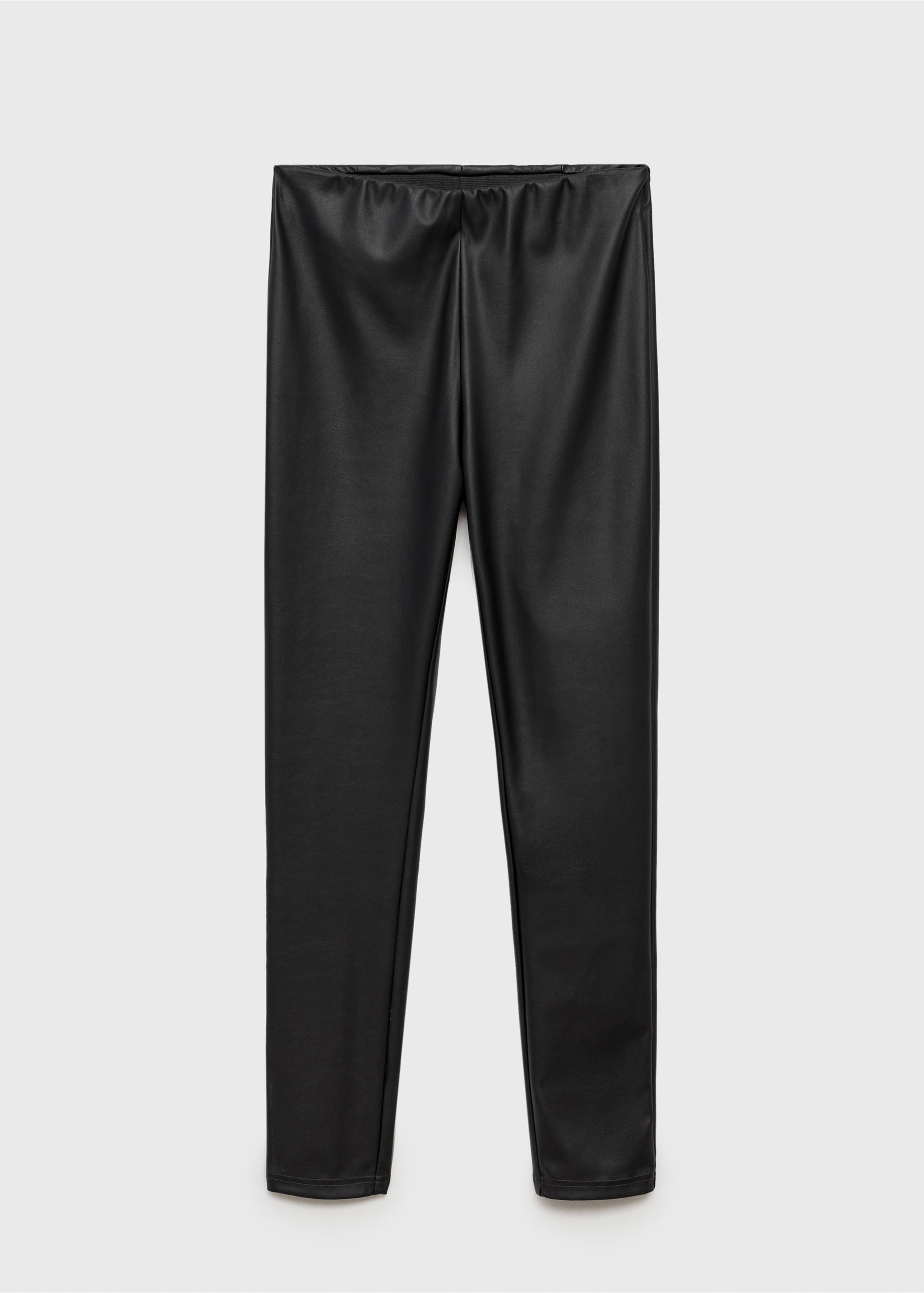 Faux-leather leggings - Article without model, Black. Ref: 87050353-00.