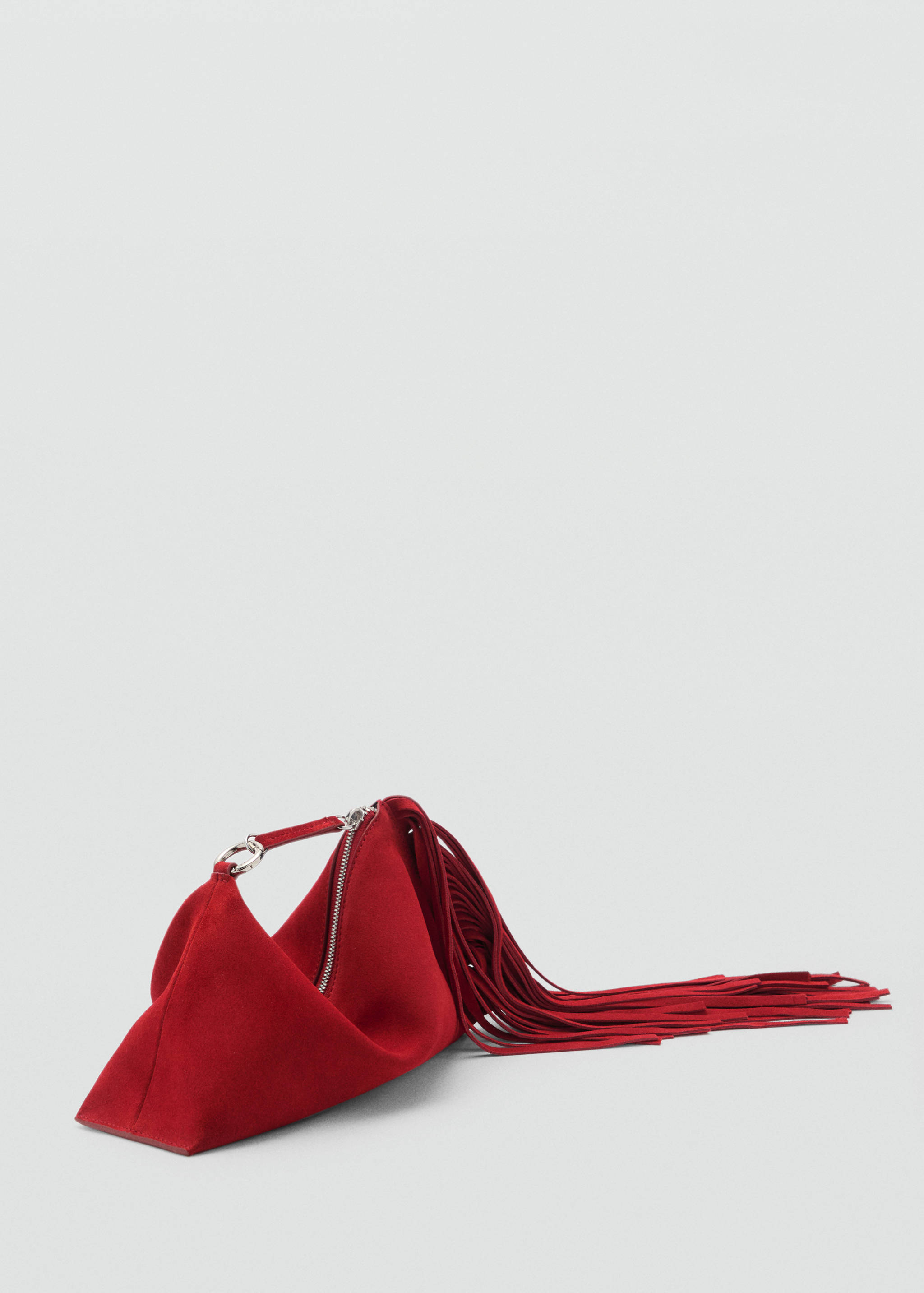Sac porté main cuir franges - Plan moyen