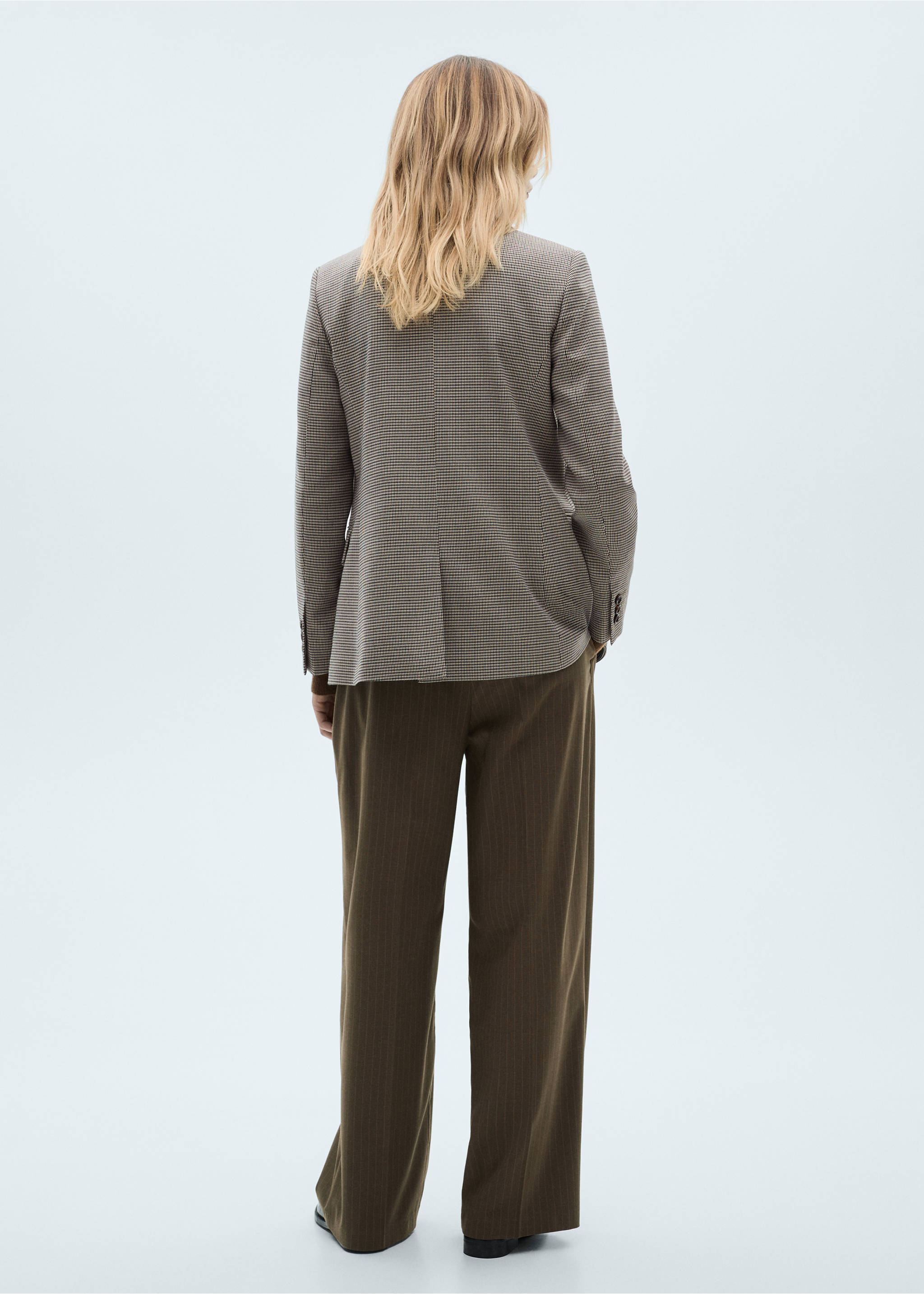 Double-breasted jacket - Reverse of the article, Brown. Ref: 87050355-00.