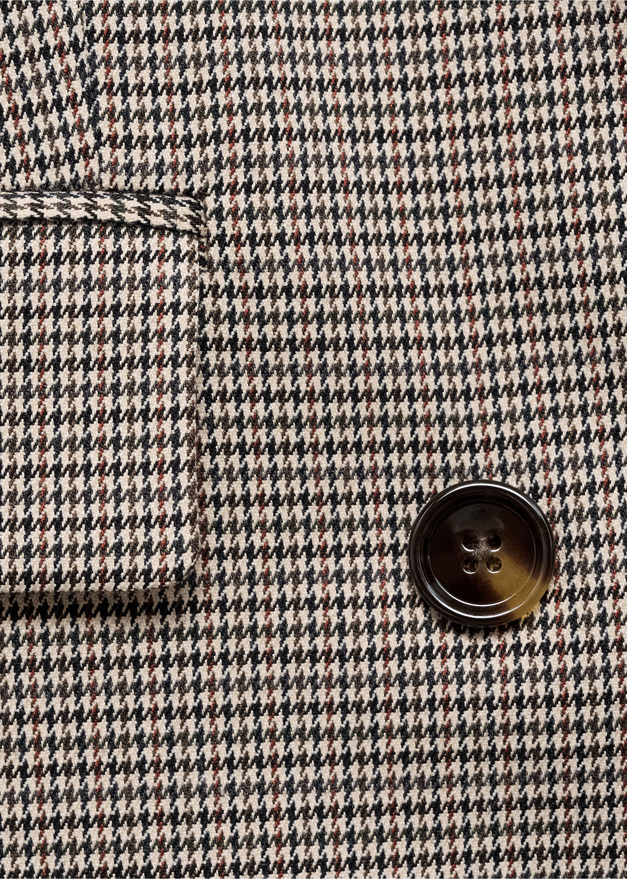 Double-breasted jacket - Details of the article 0, Brown. Ref: 87050355-00.