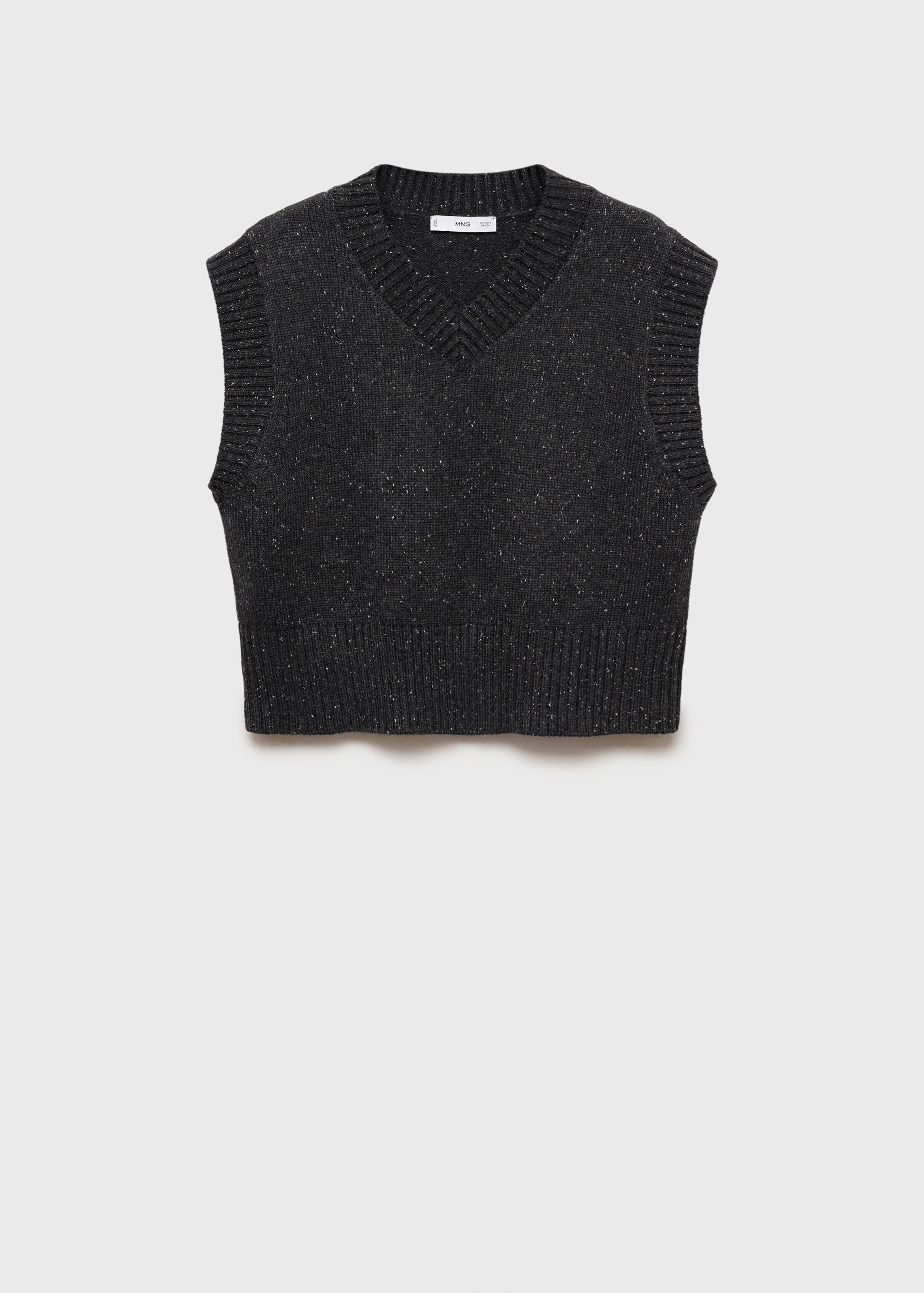 Stickad väst v-ringning - Artikel utan modell